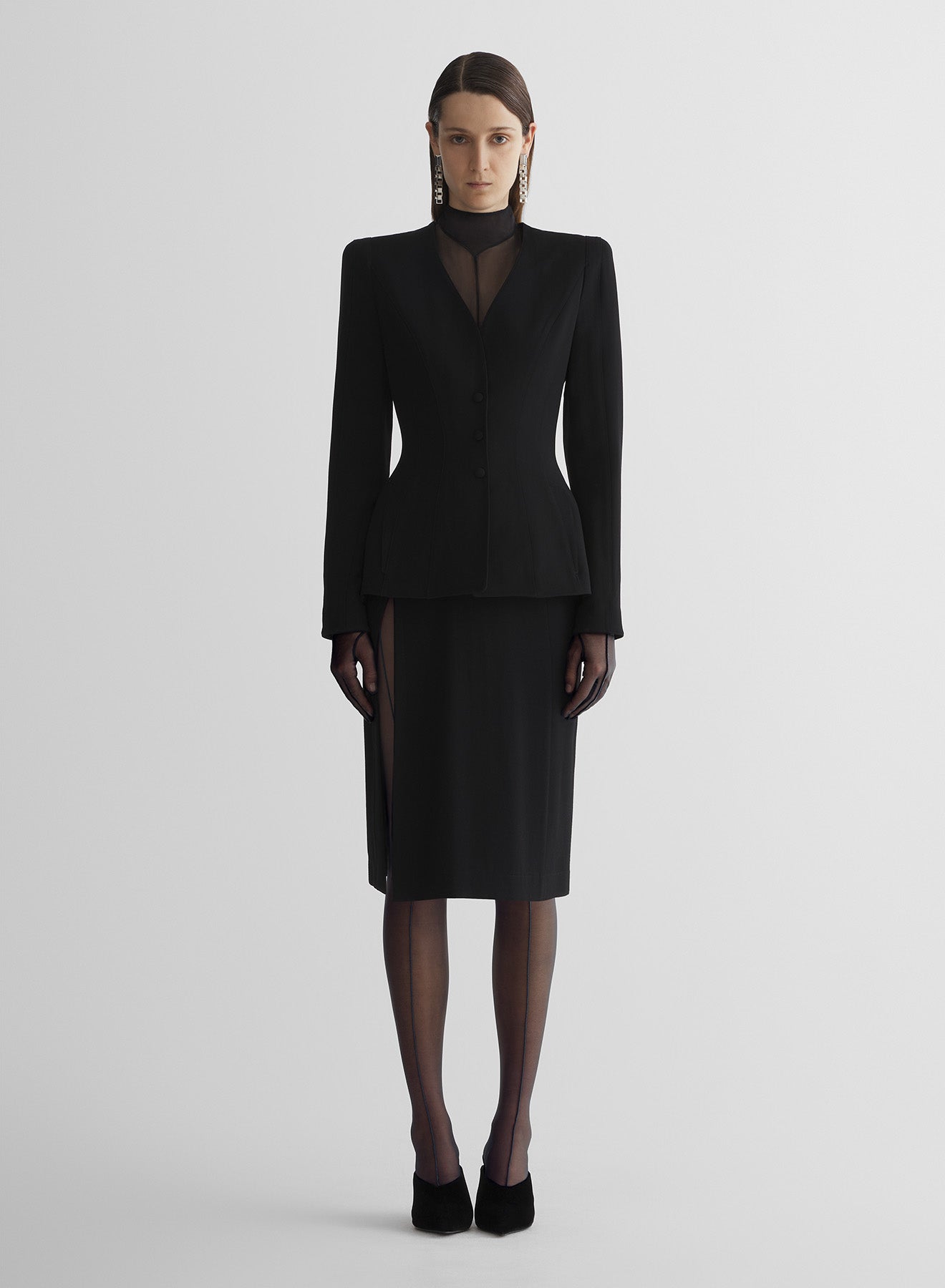re/edit lingerie black jacket