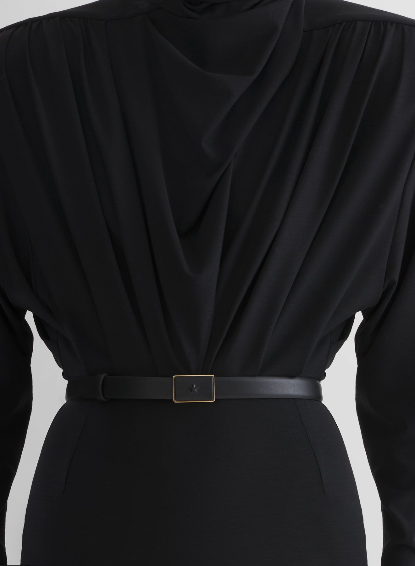 black column power dress