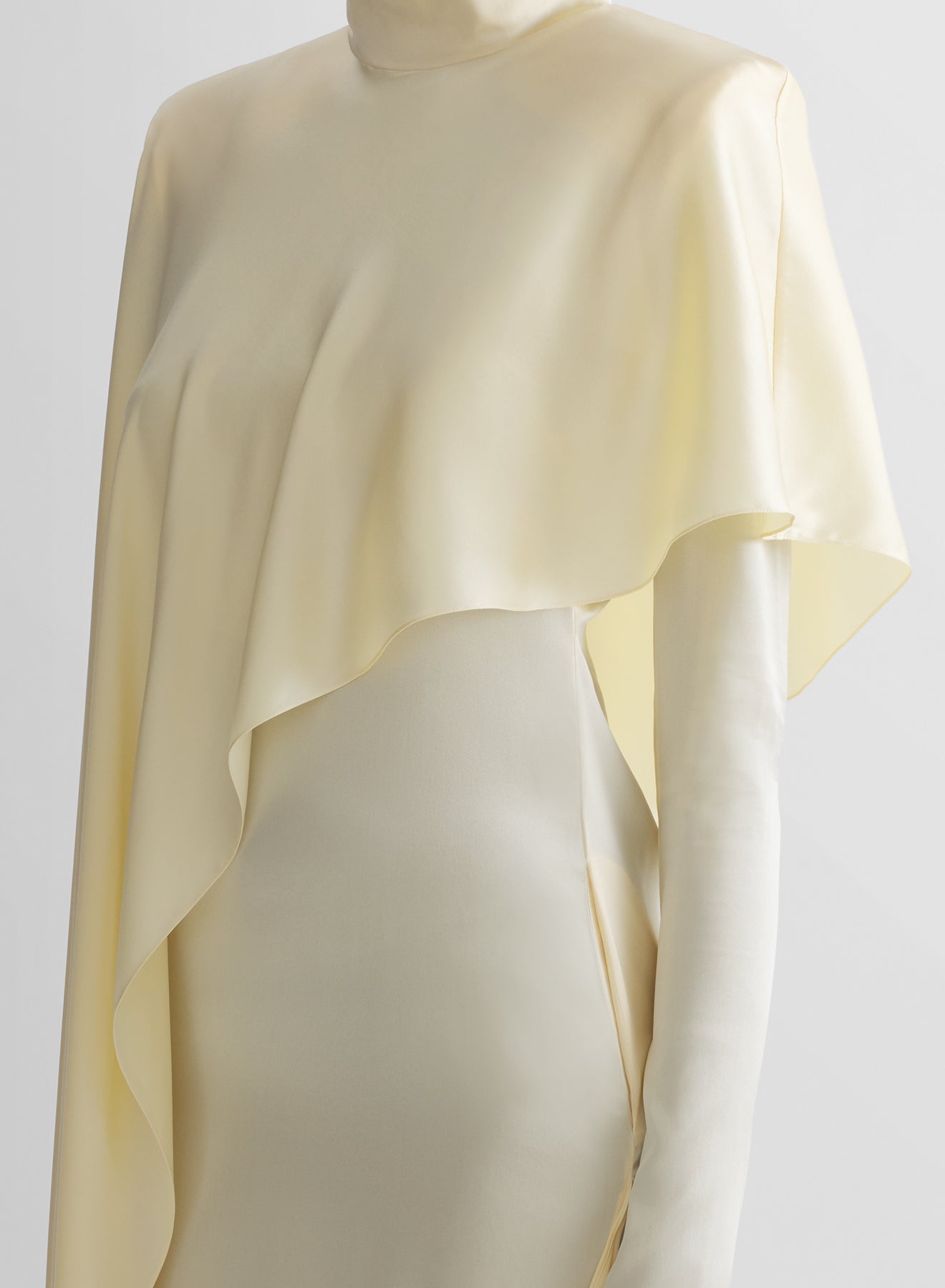 butter yellow cascade dress