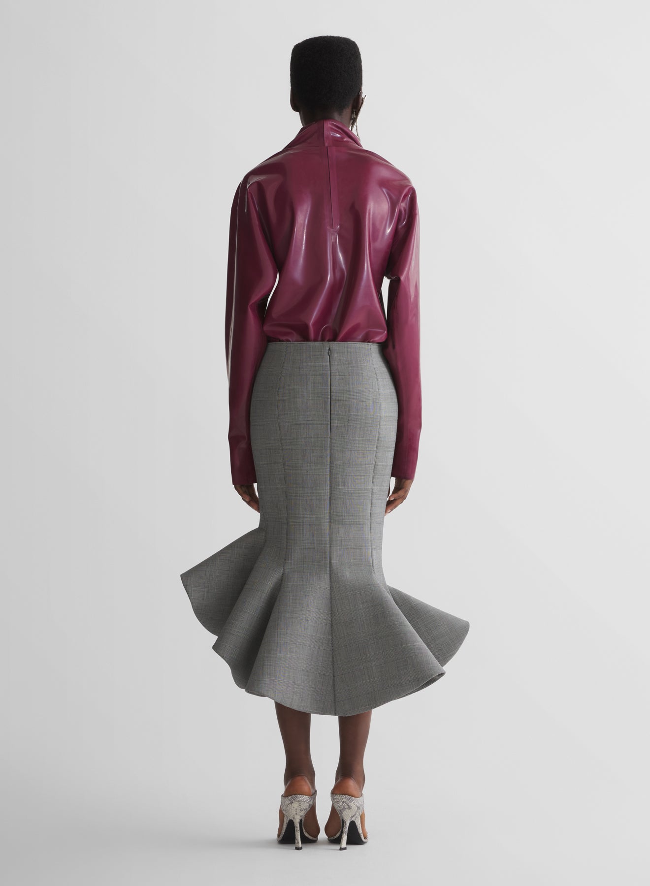 checked mermaid skirt