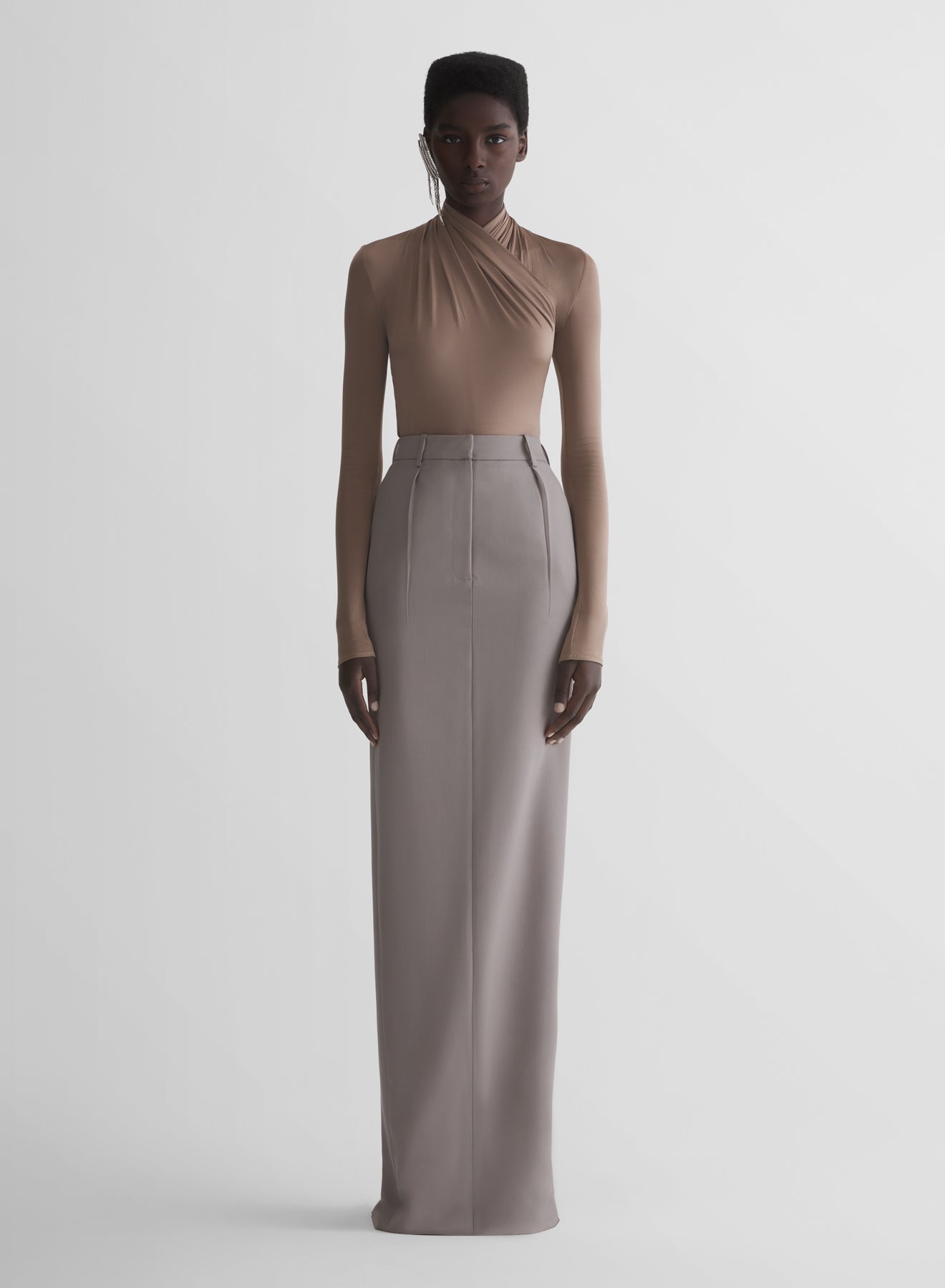 tailored long skirt