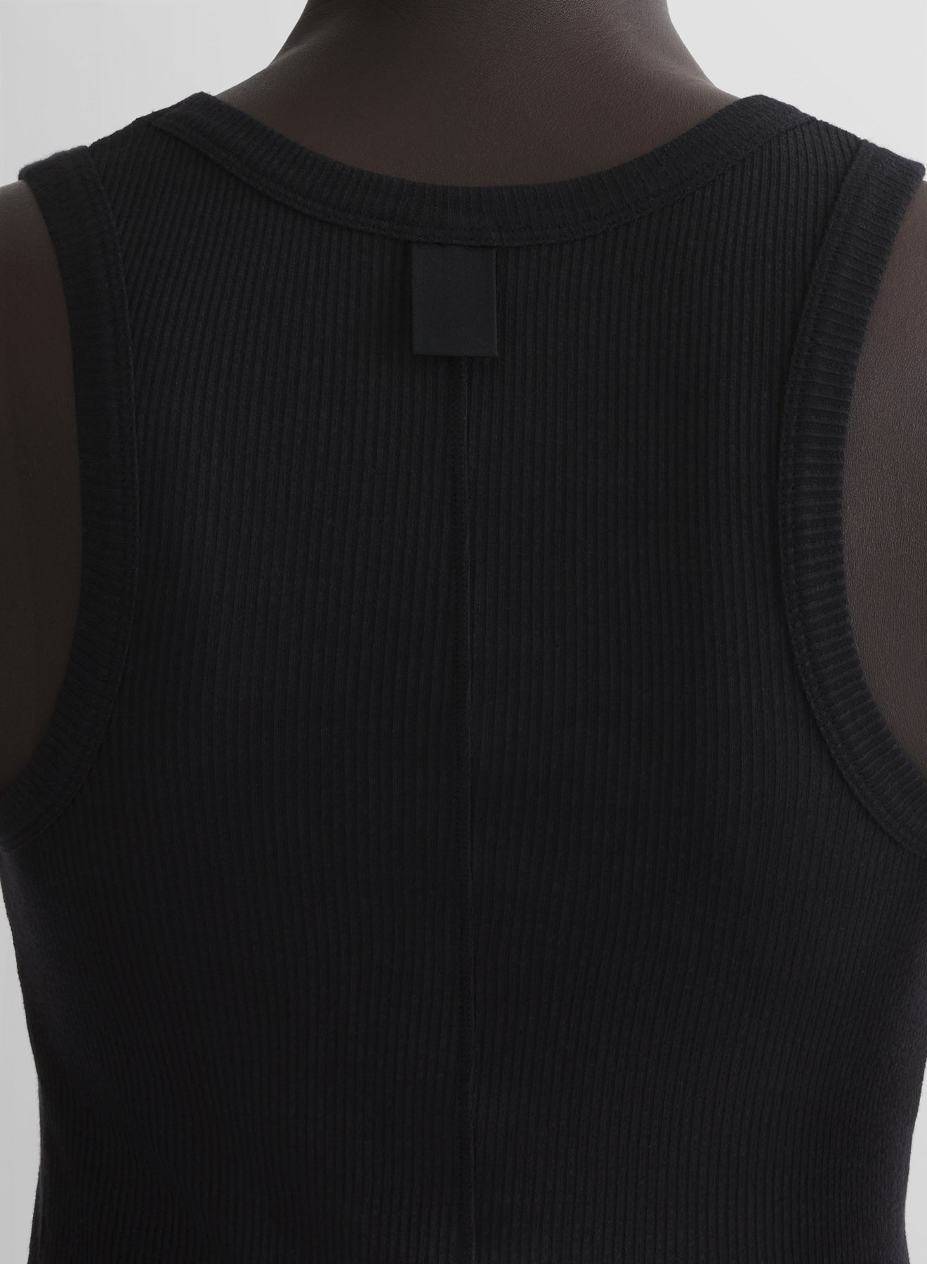 black ribbed tank top
