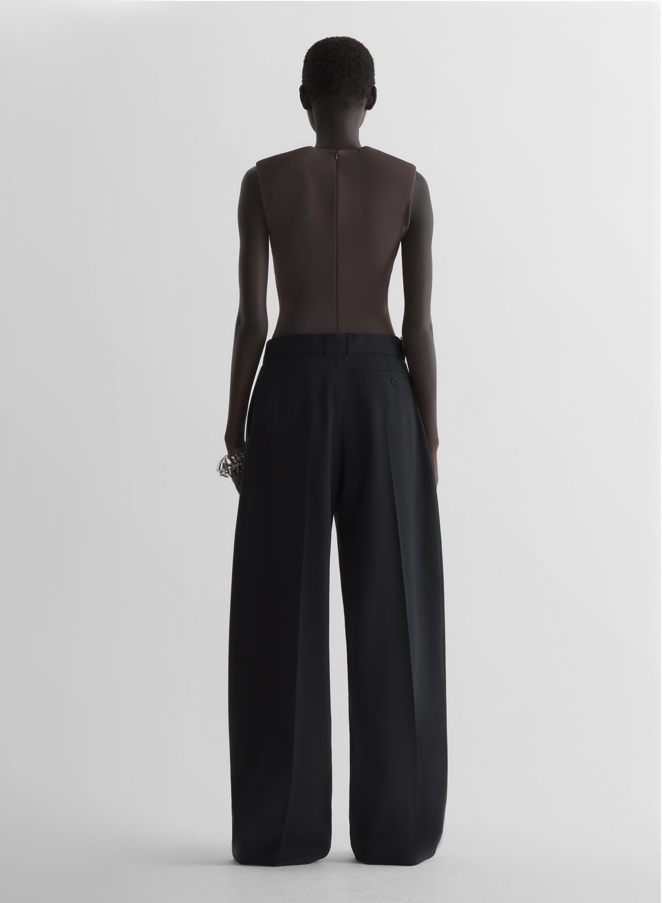 Wide belted trousers