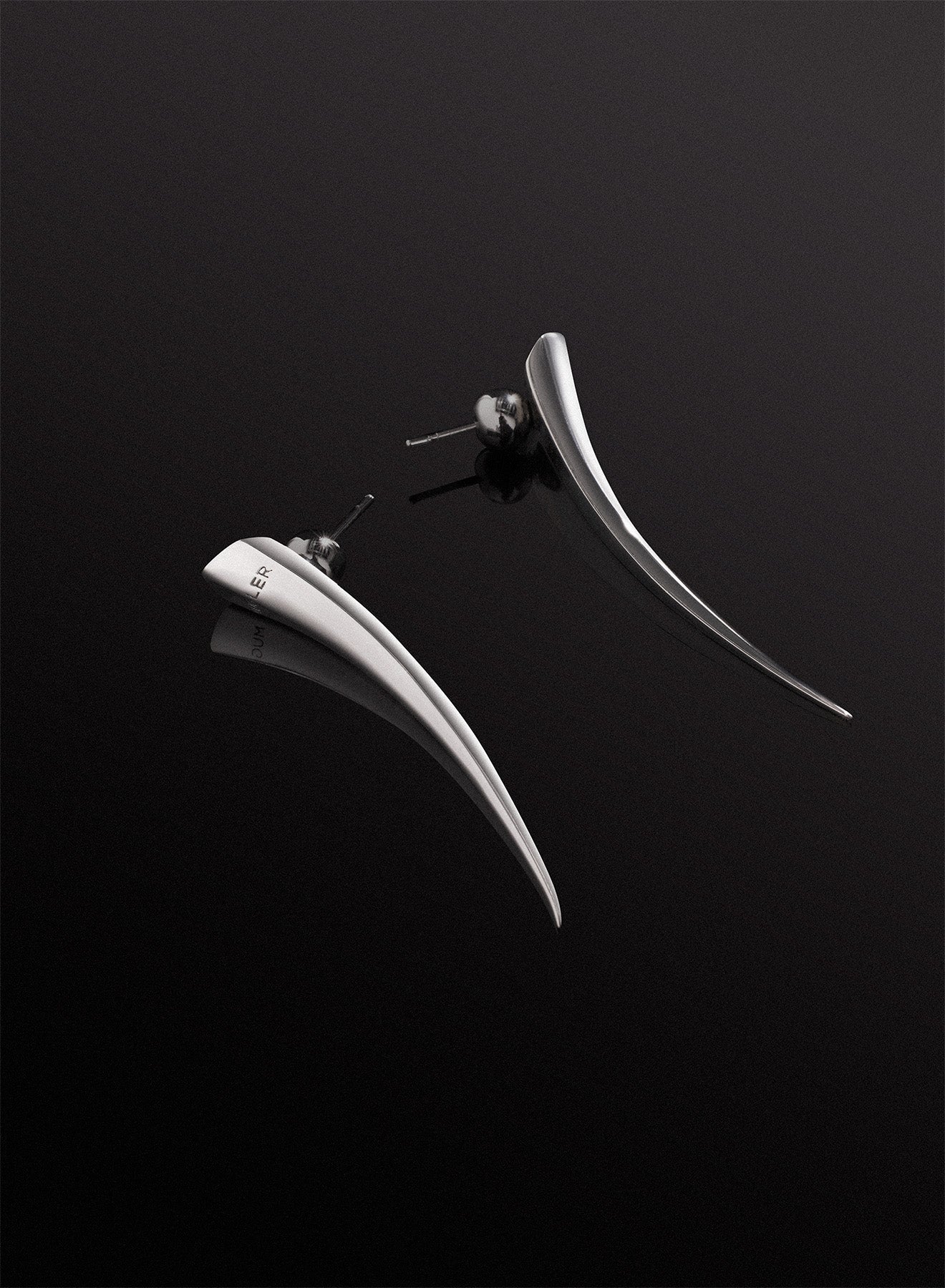 small fang silver earring