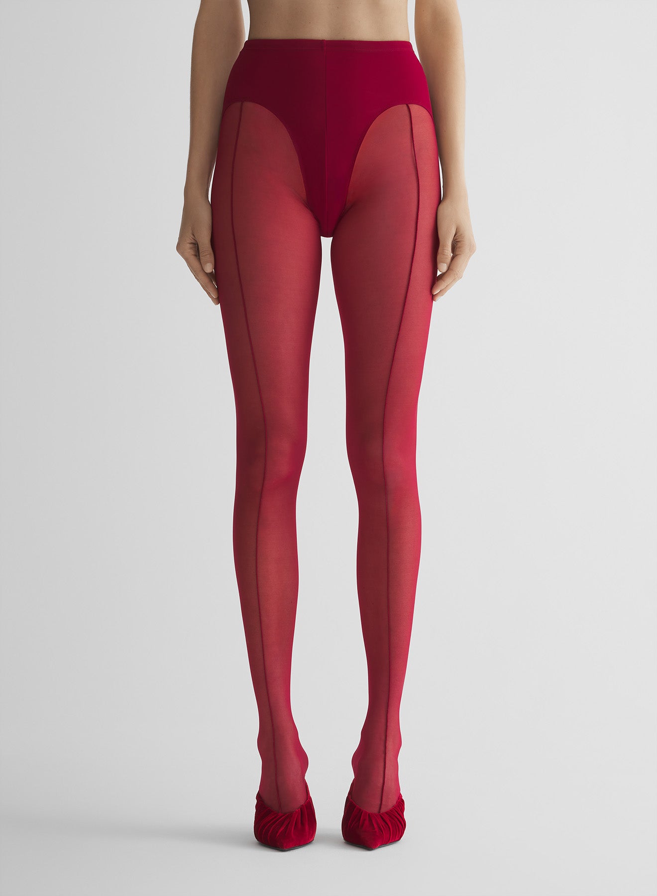 re/edit red pantyhose