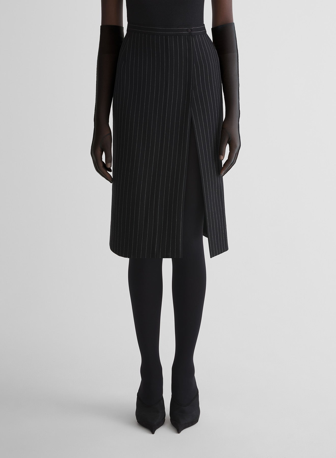re/edit lingerie pinstripe skirt