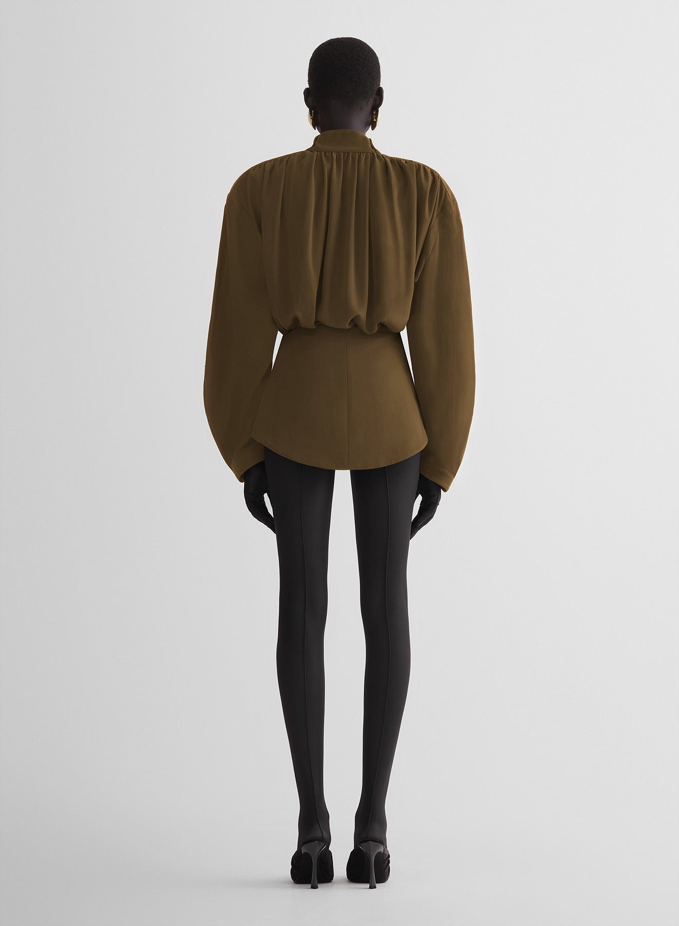 re/edit hiver russe khaki blouse