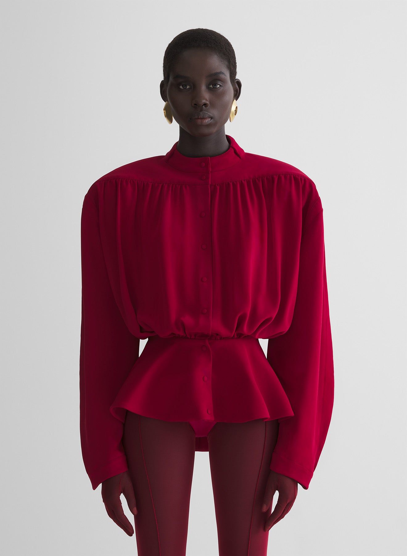 re/edit hiver russe red blouse