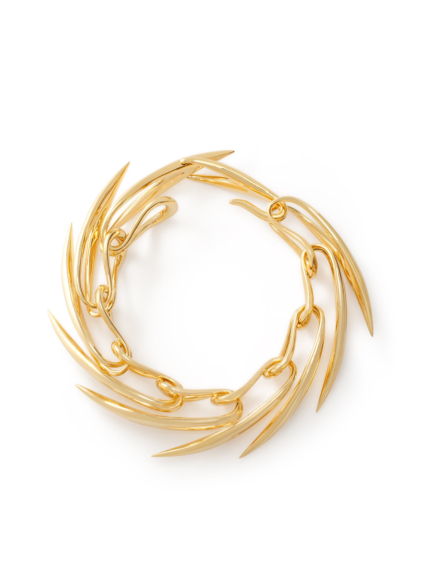 gold large v bracelet