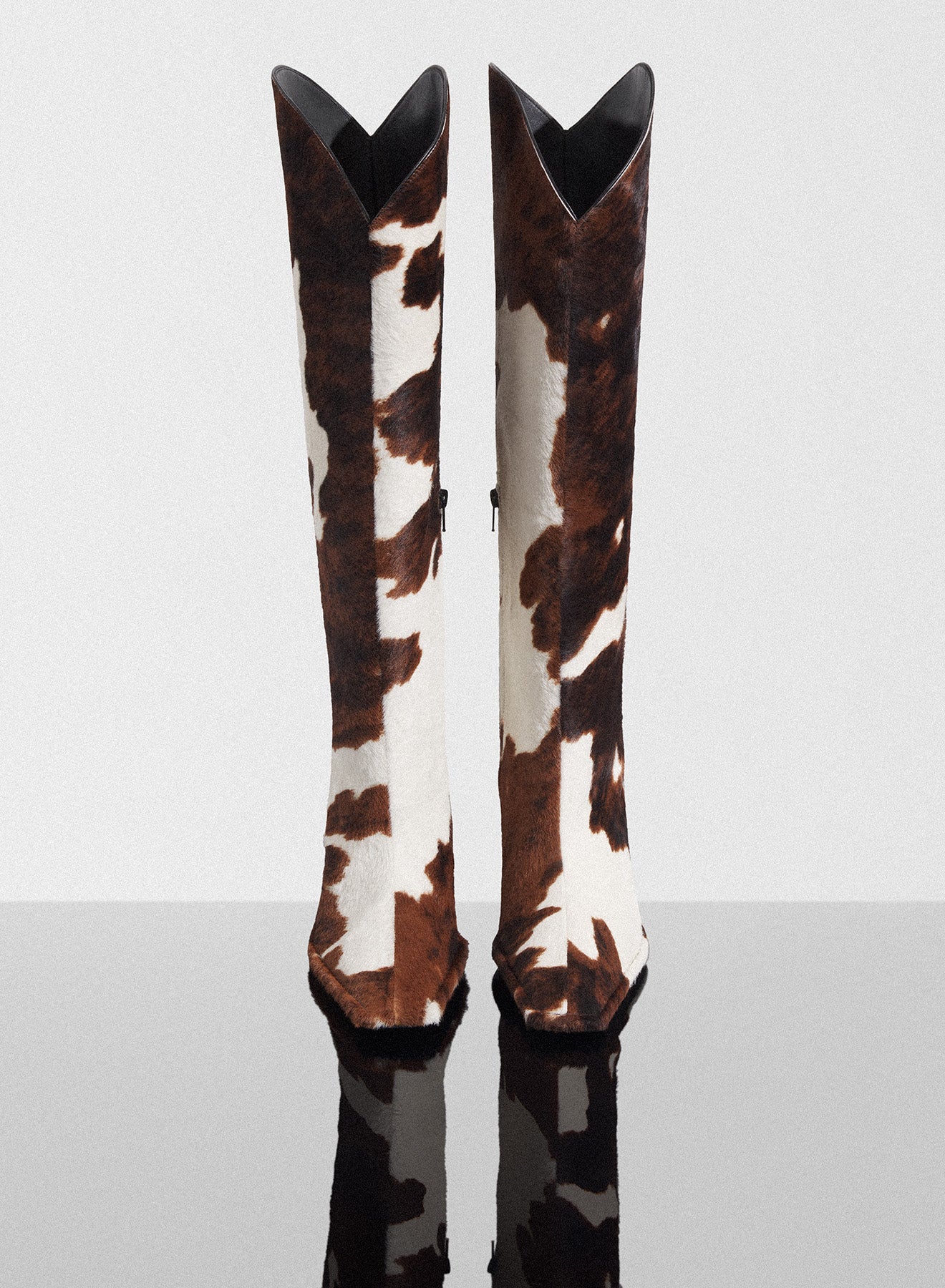 cowhide Santiag boots
