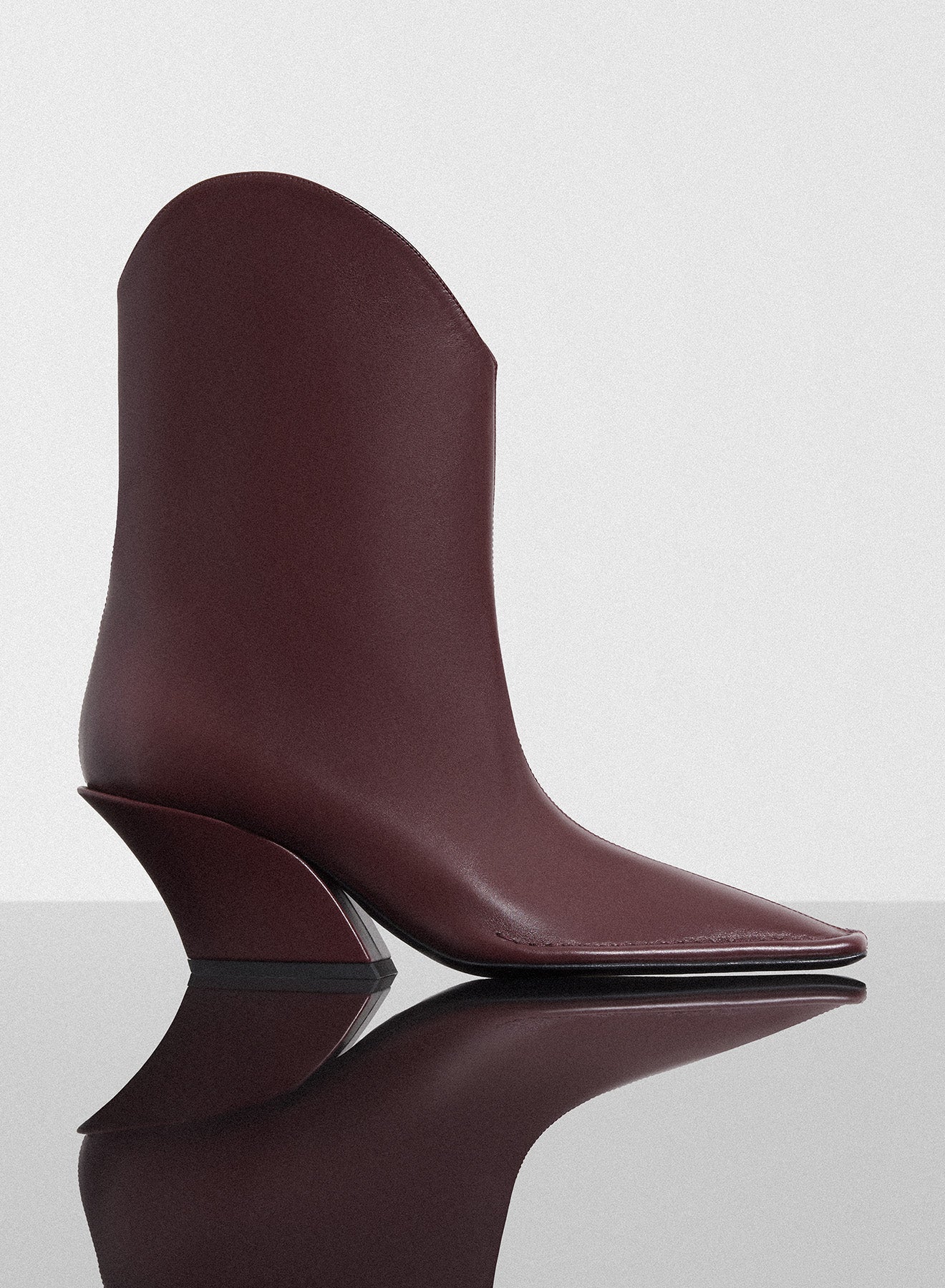 burgundy leather Santiag boots