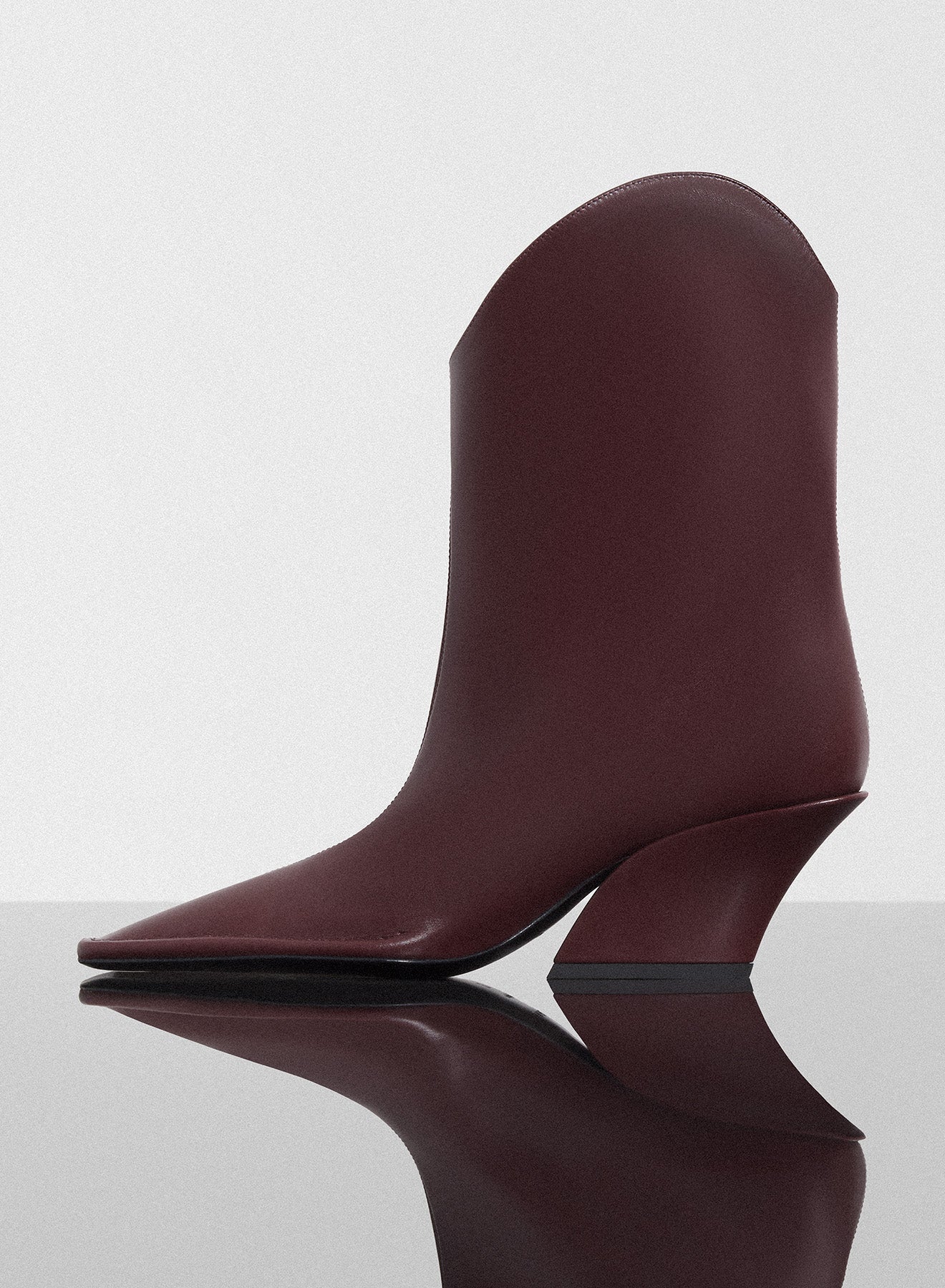 burgundy leather Santiag boots