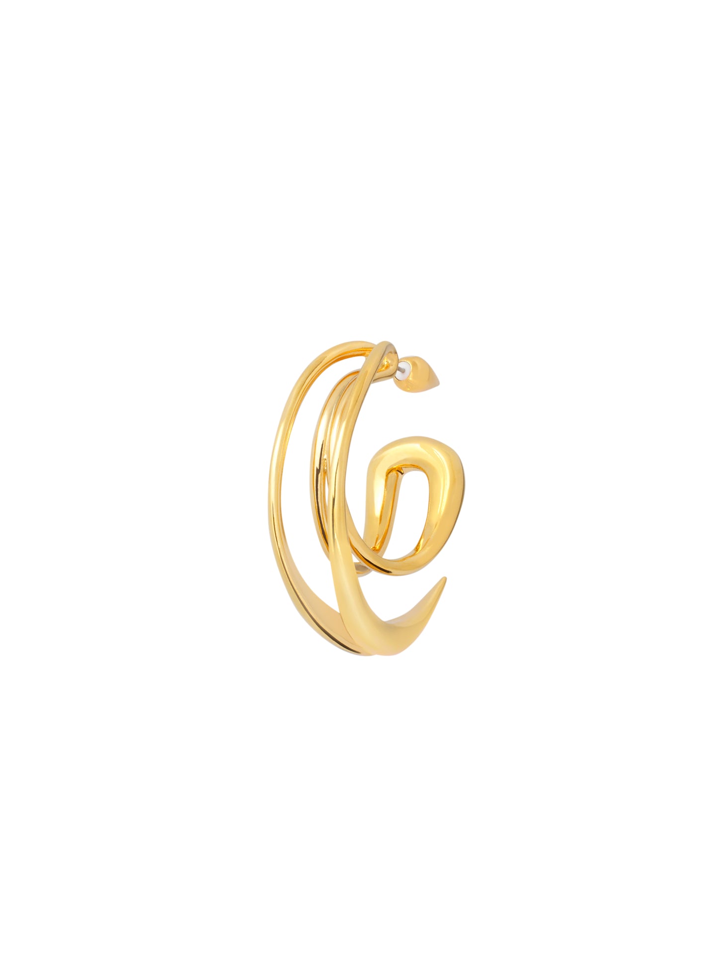 gold swirl earrings