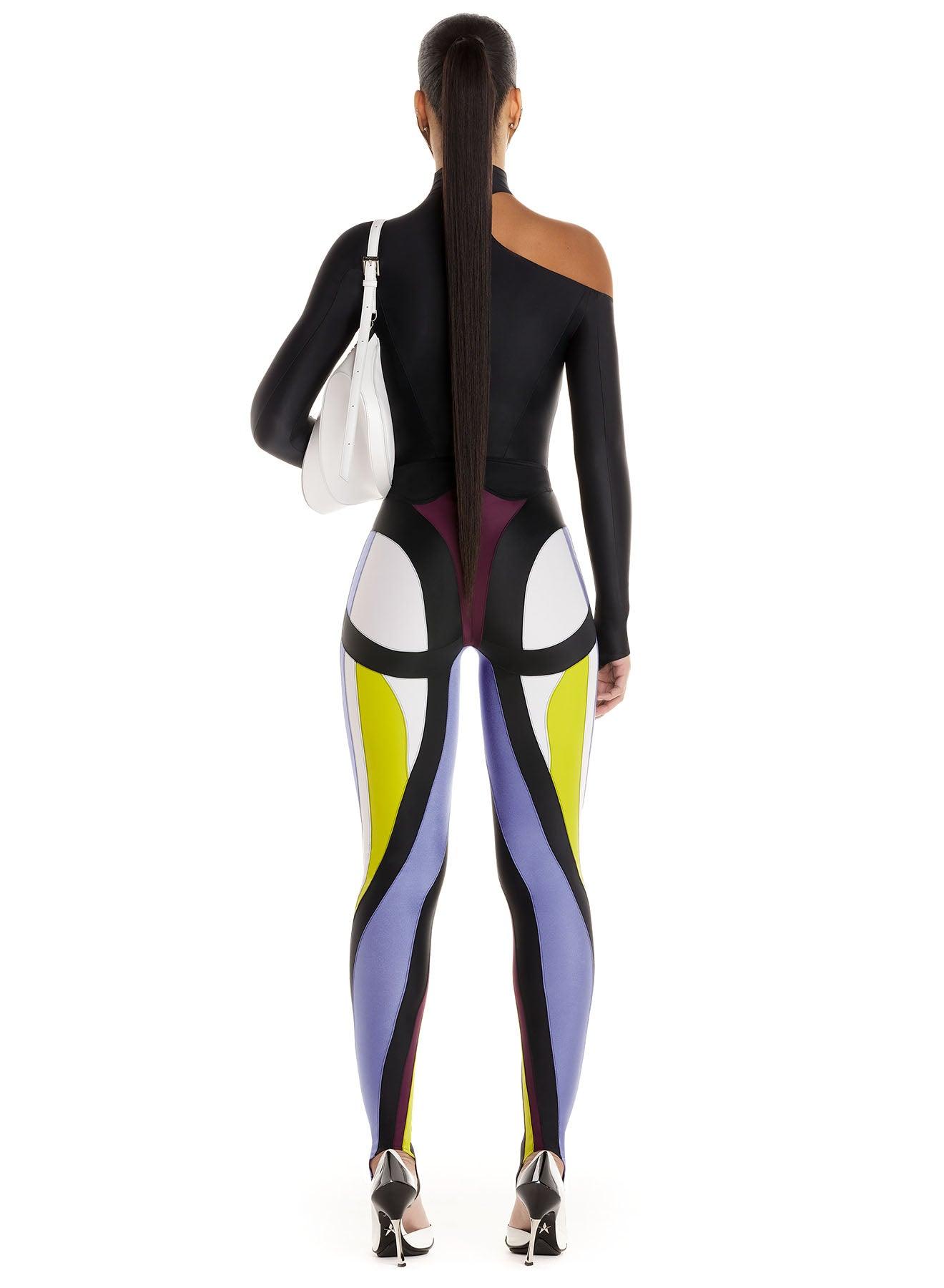 Asymmetrical illusion bodysuit - Mugler