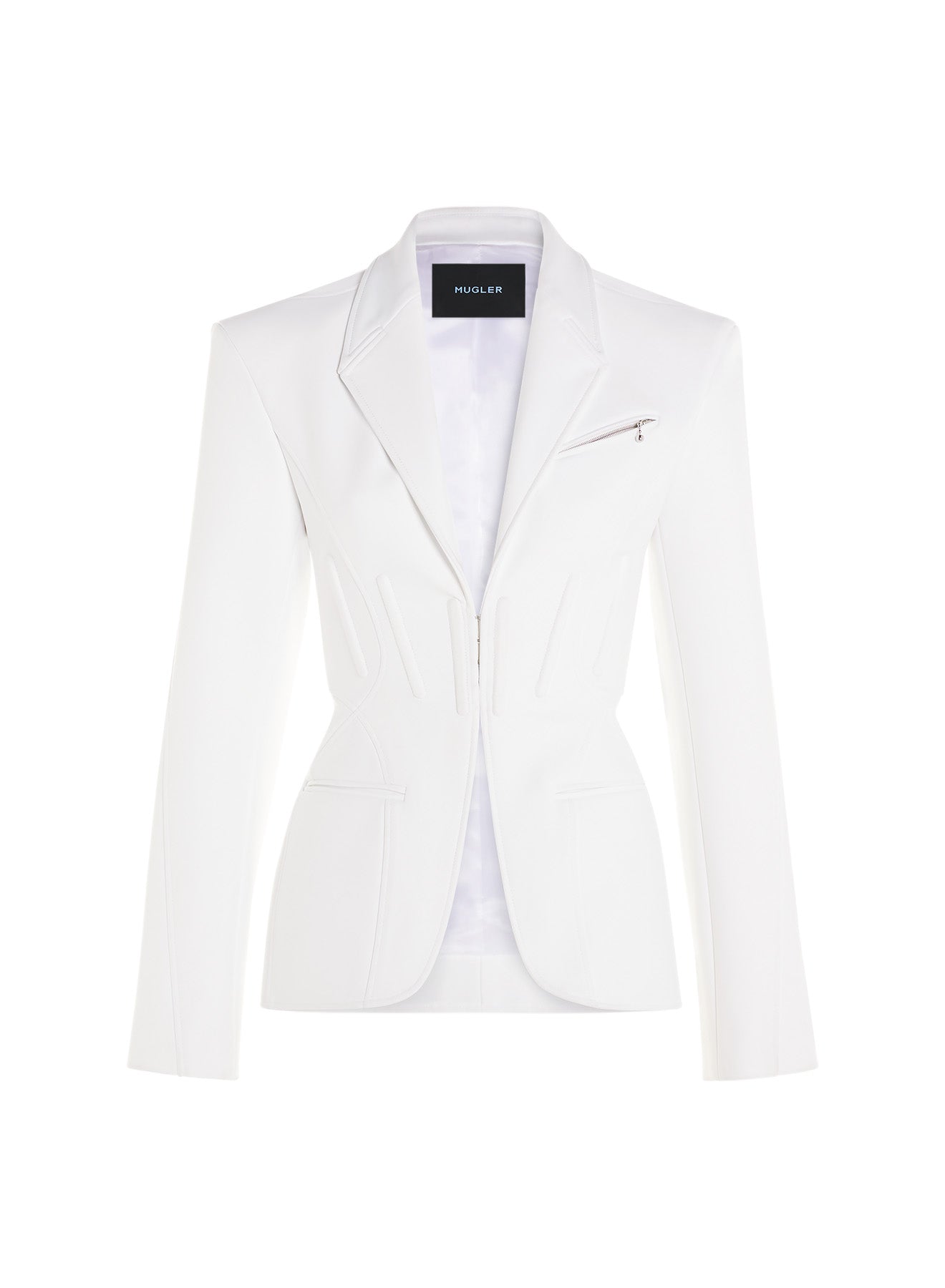 veste corsetée ajustée blanche