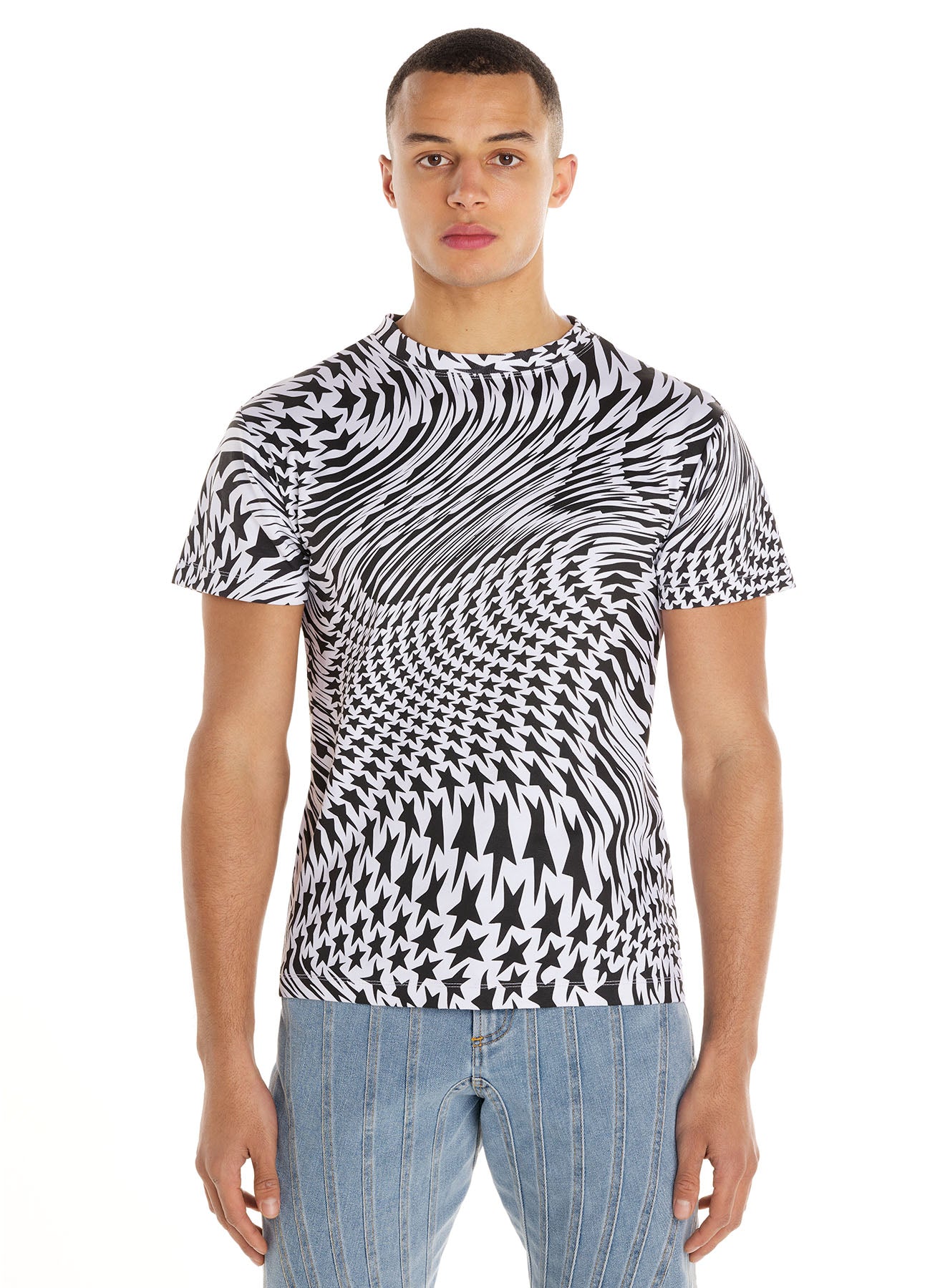 Swirling star printed T-shirt
