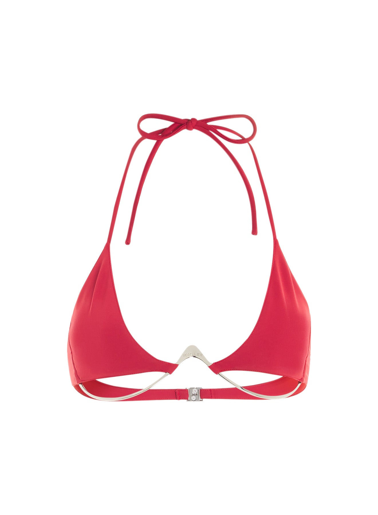 red cut-out bikini top