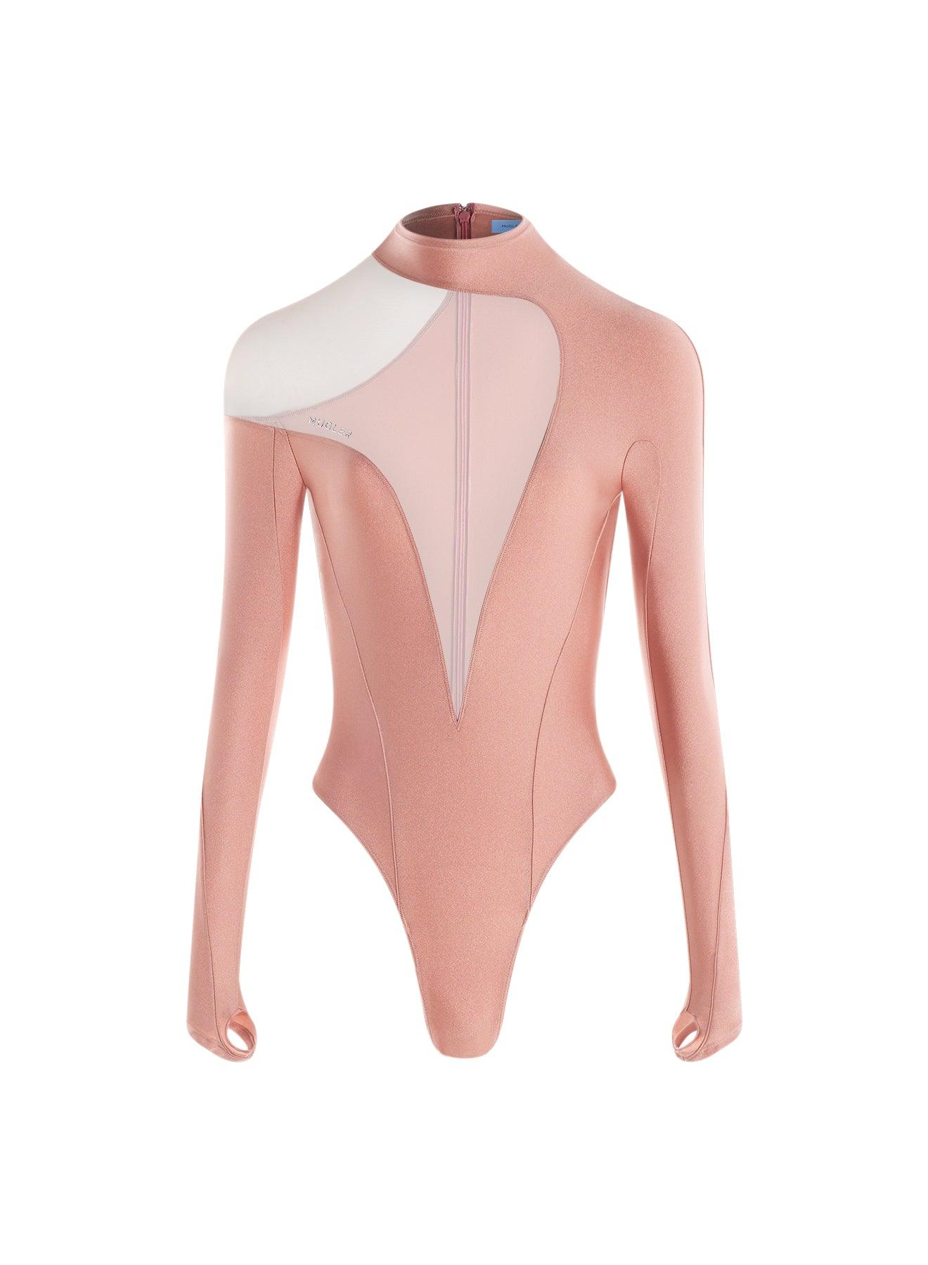 Asymmetric illusion bodysuit - Mugler