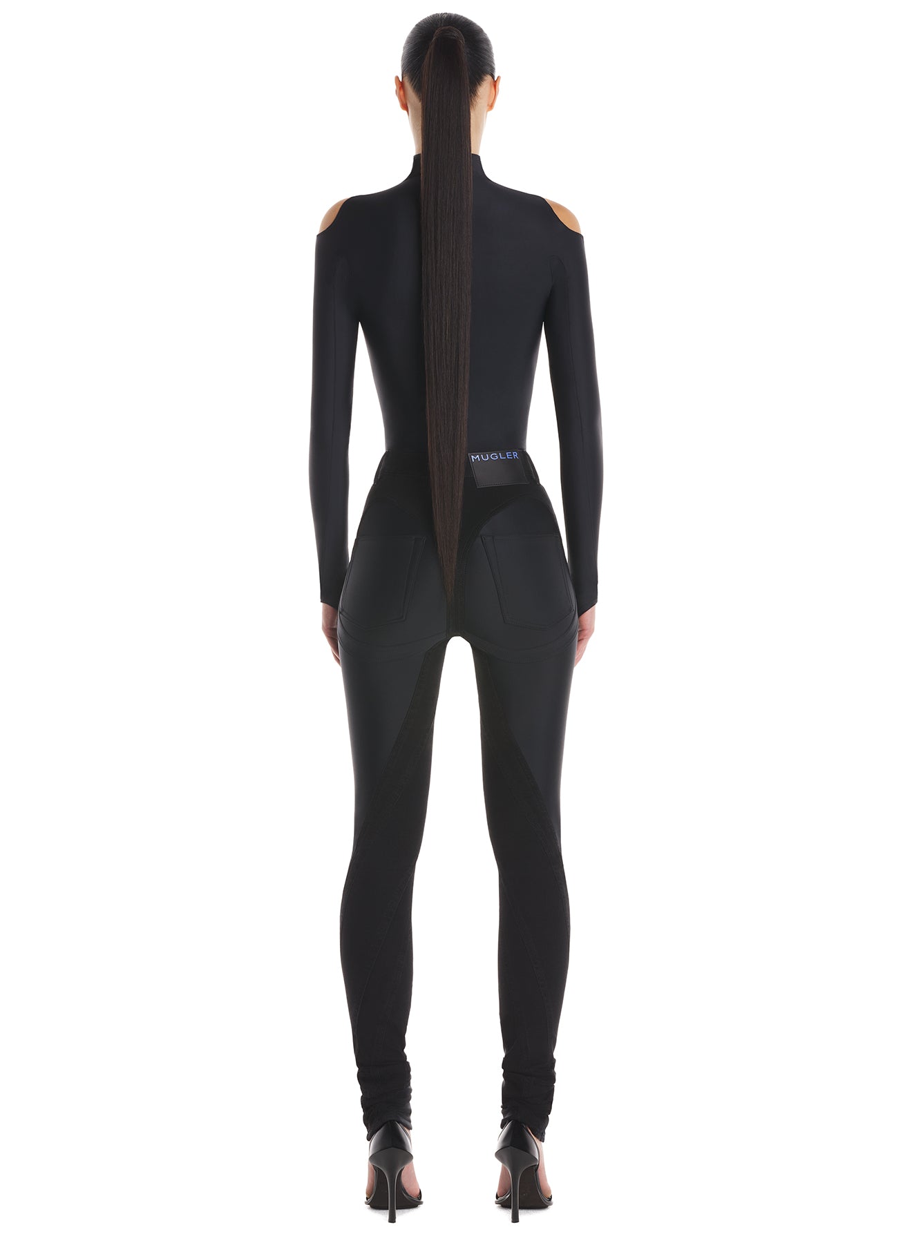 black wavy bodysuit