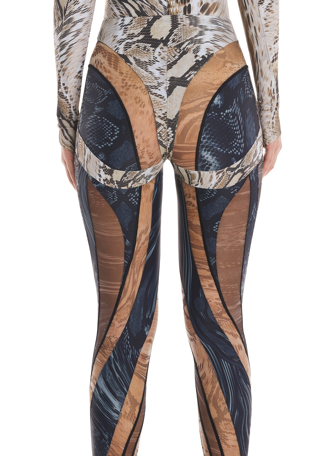 Leggings Mugler - Sheer spiral leggings - 23S1PA0333580B19198