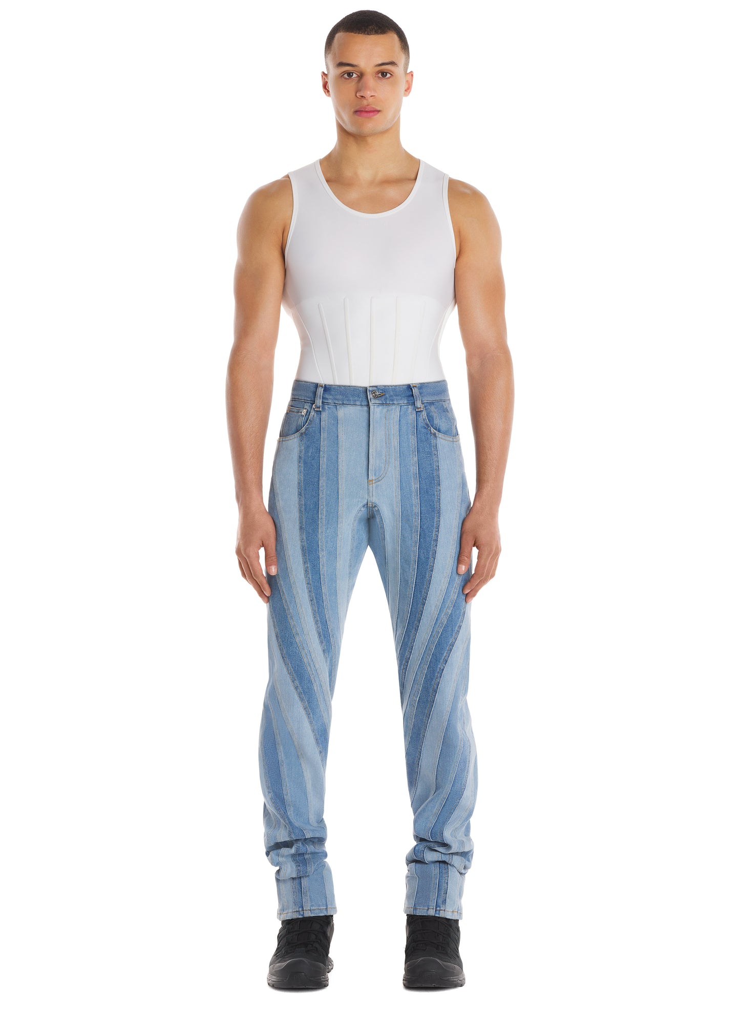 Spiral baggy jeans