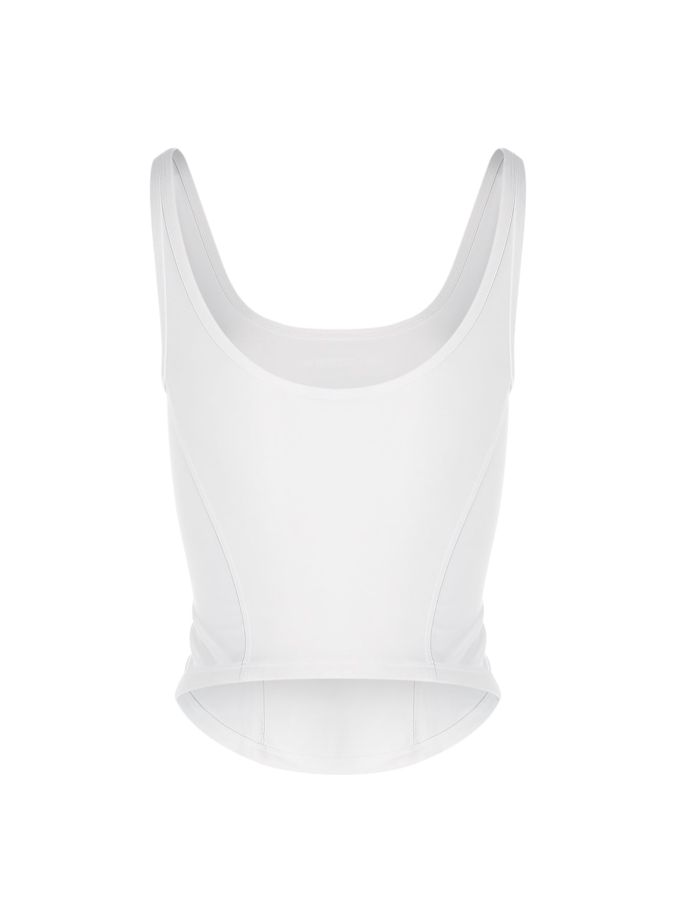 white corseted tank top