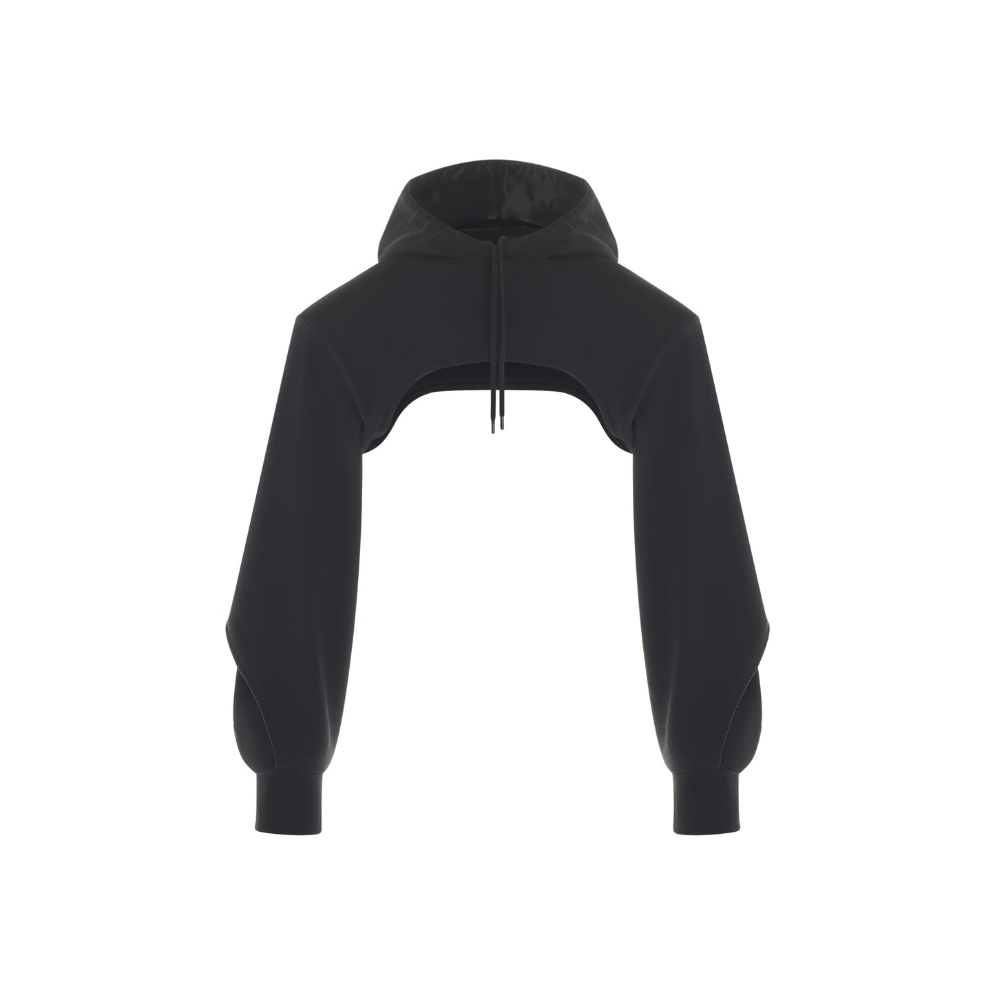 black cropped hoodie