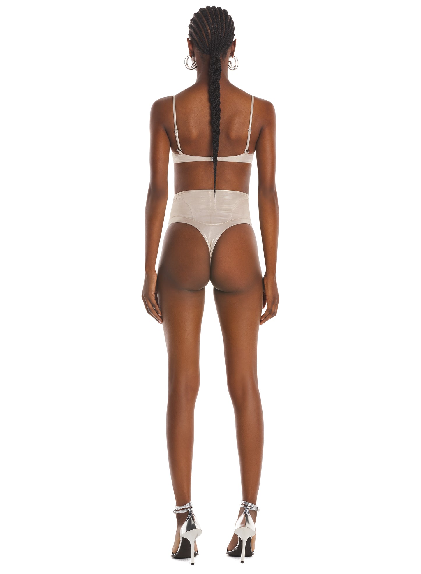 beige corsetry bikini top