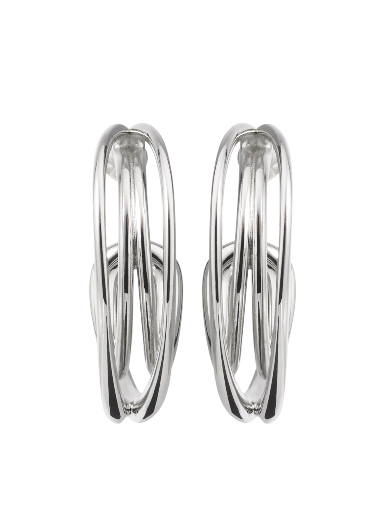 silver swirl earrings