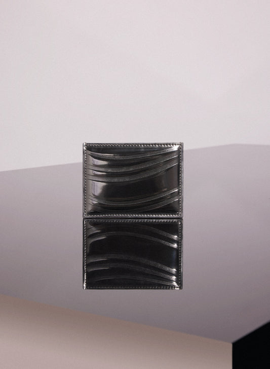 gunmetal embossed spiral cardholder