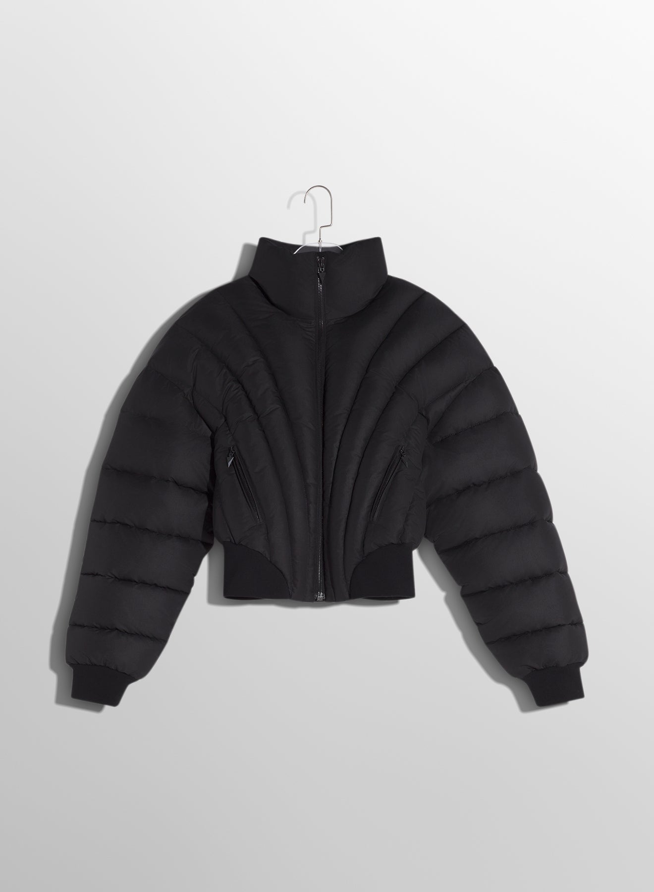 black padded bomber jacket MUGLER Official Website Mugler