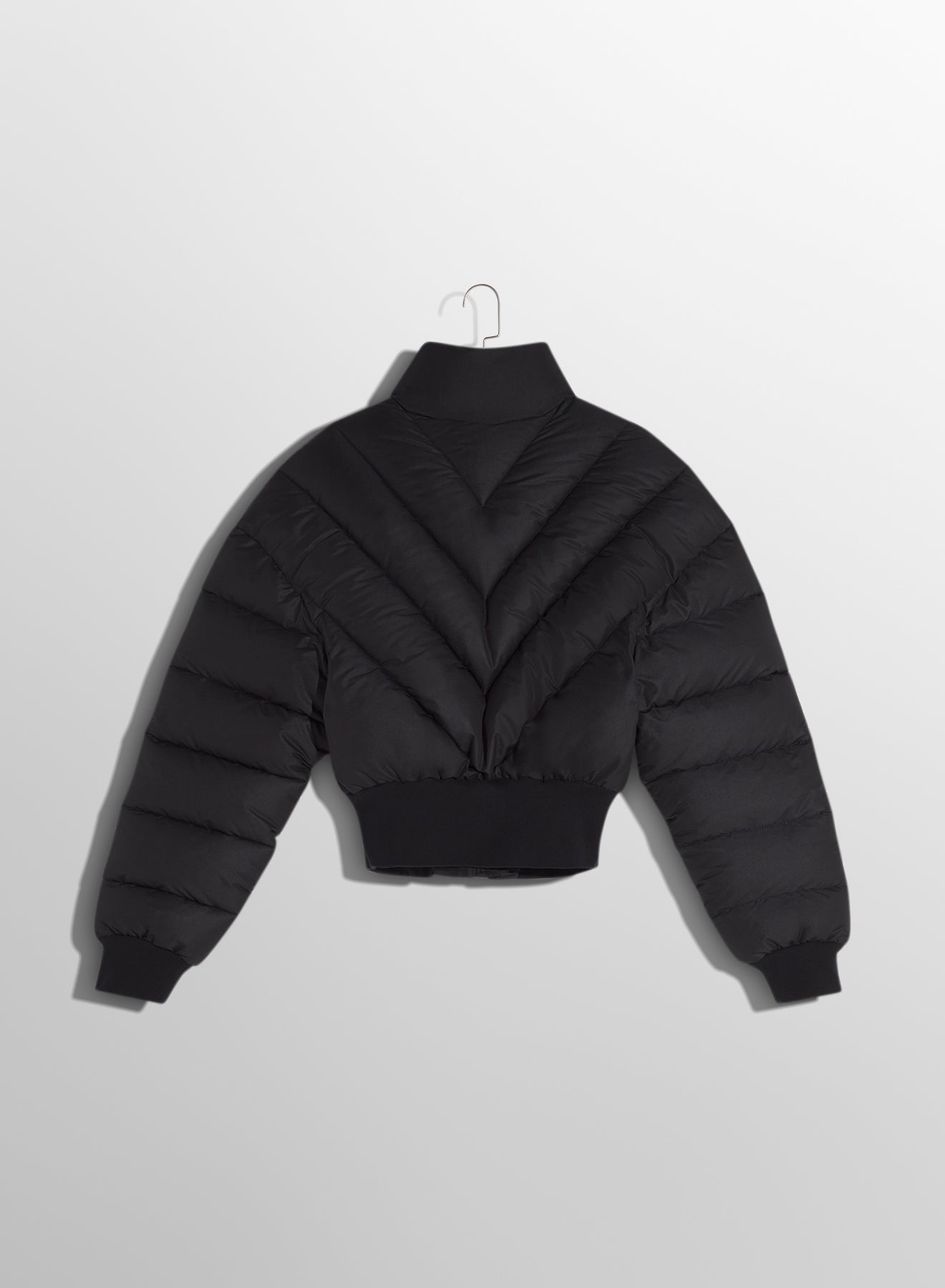 black padded bomber jacket