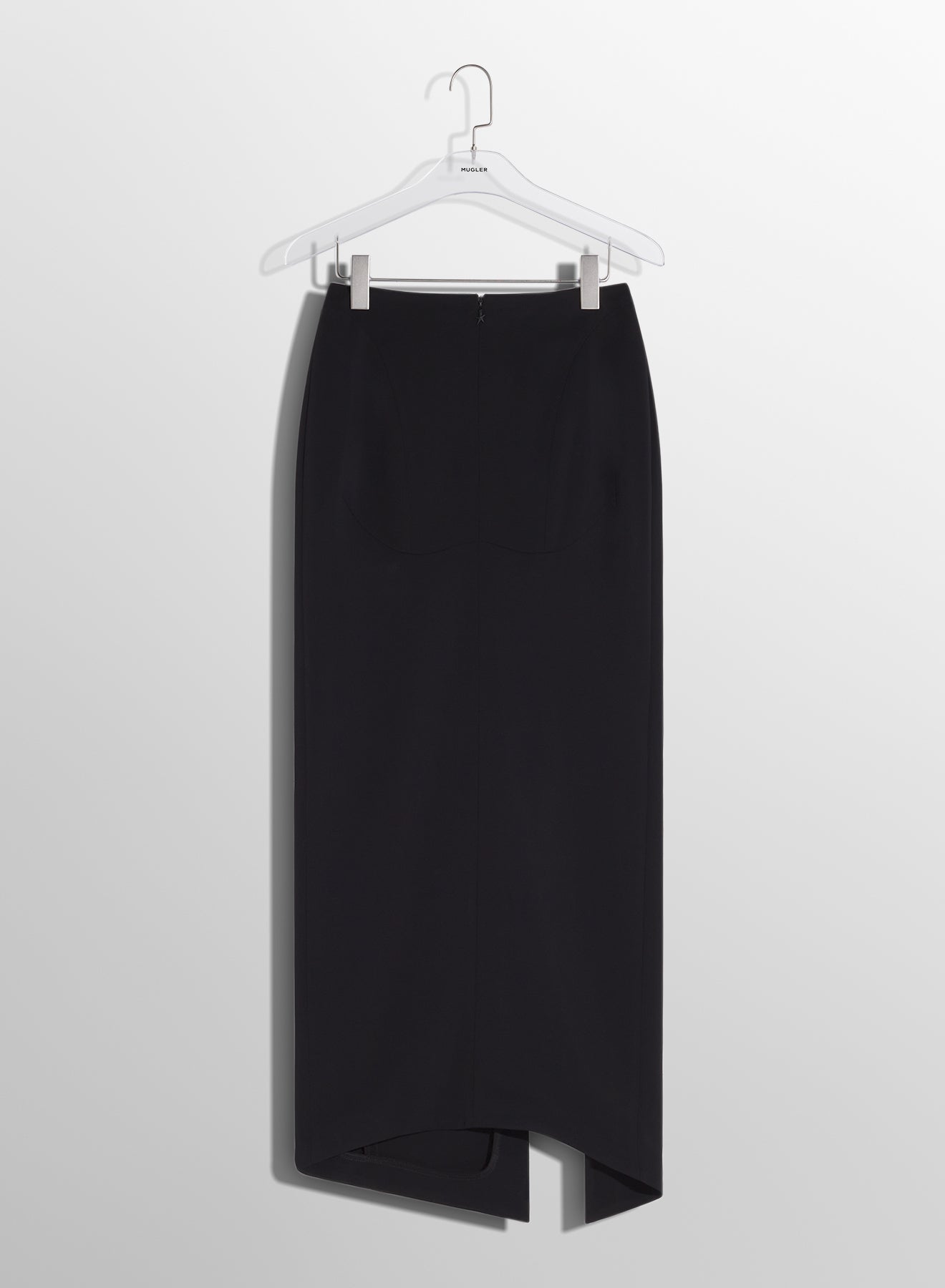 black pierced pencil skirt