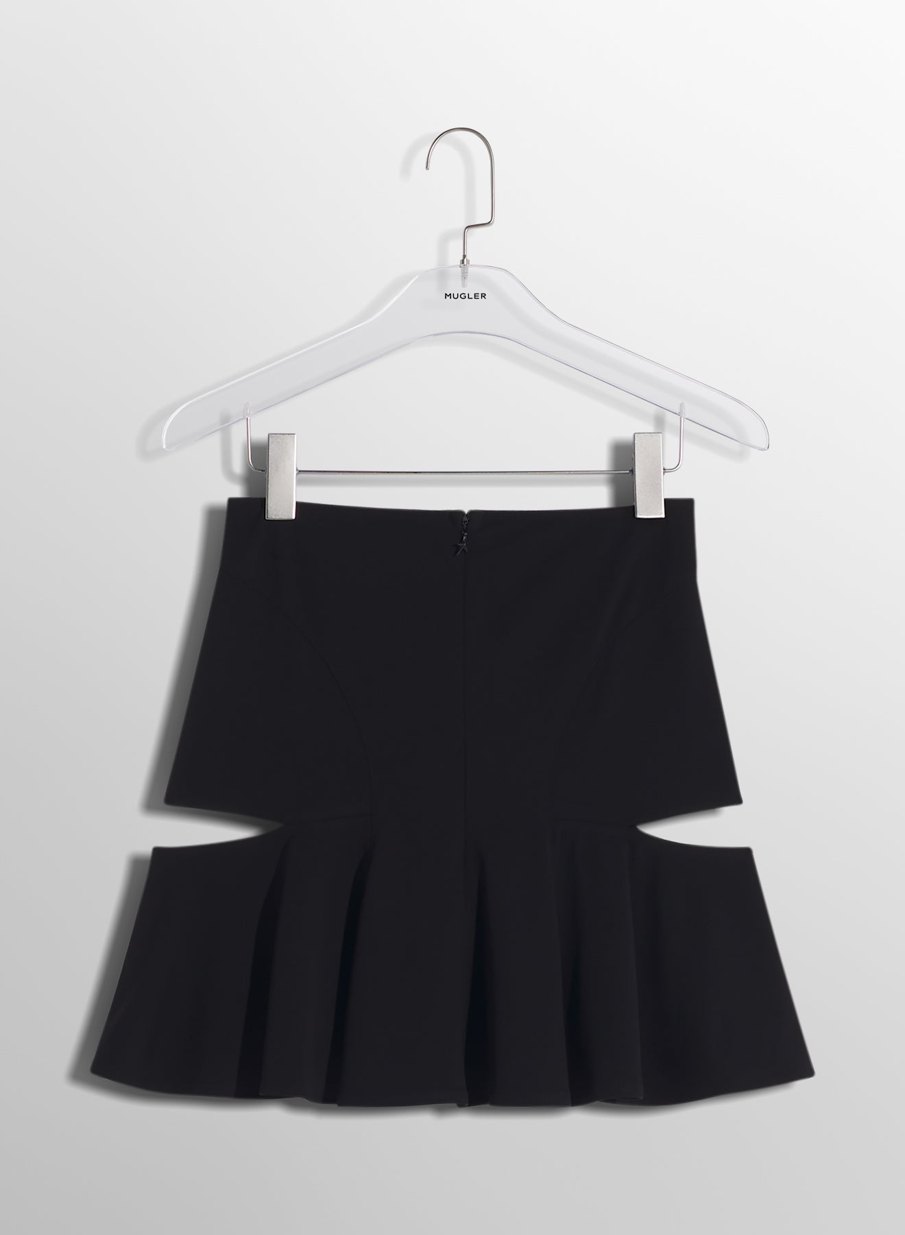 black M cut-out skirt