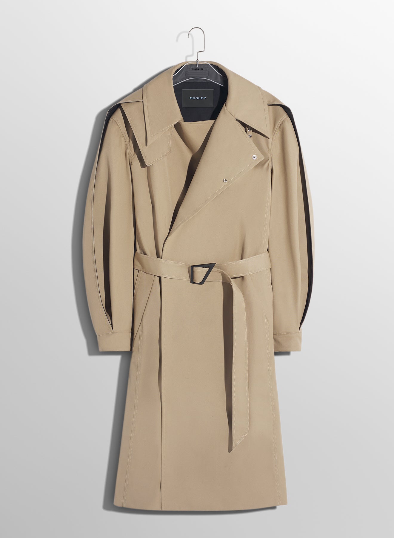 beige belted trenchcoat