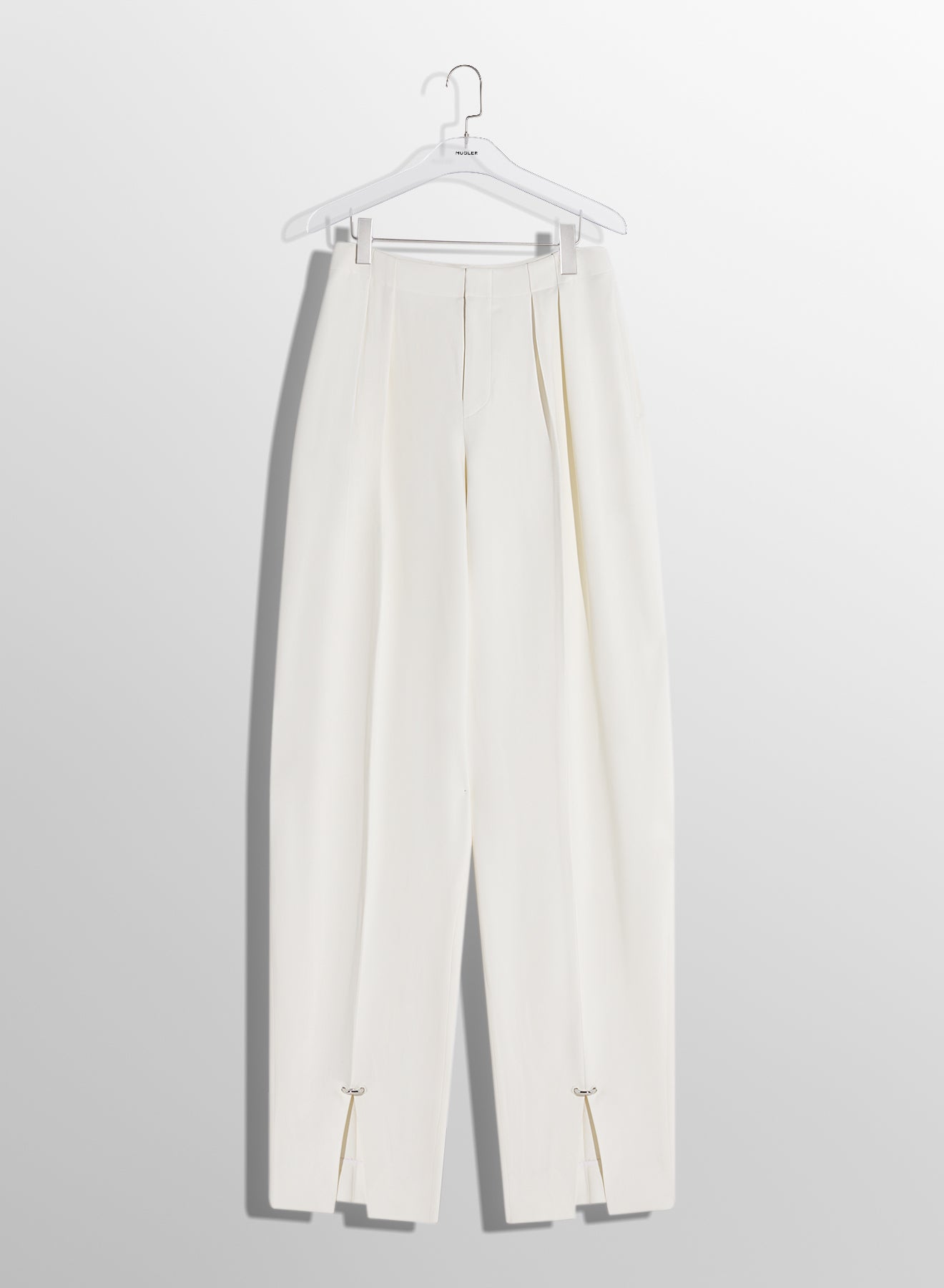 off-white pierced loose tailored trousers