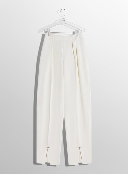 off-white pierced loose tailored trousers