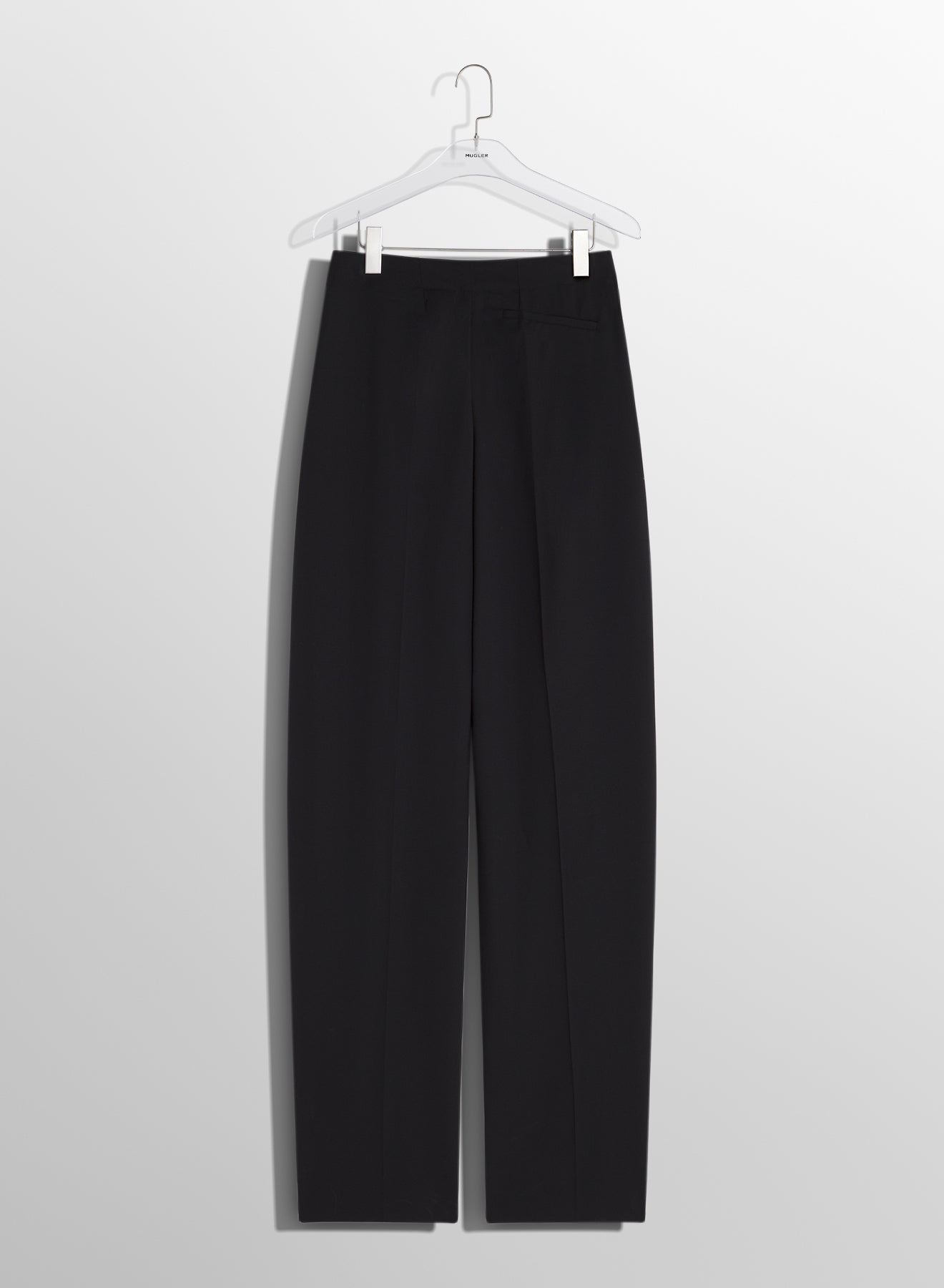 black pierced loose tailored trousers