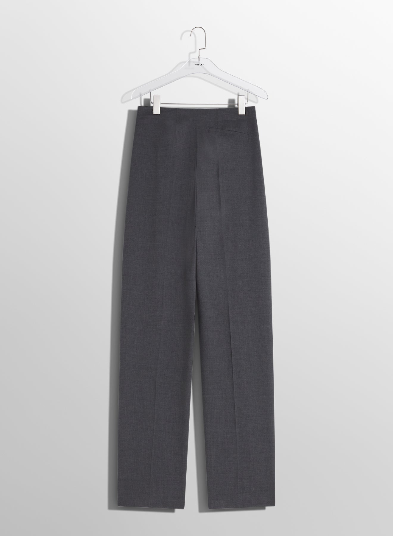 grey pierced loose tailored trousers