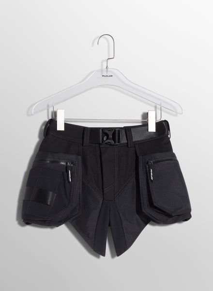 パンツ MUGLER Women Shorts  Burmudas 23W1PA03961821999 Black Mugler Shorts Size 38 FR: Sculpted Design