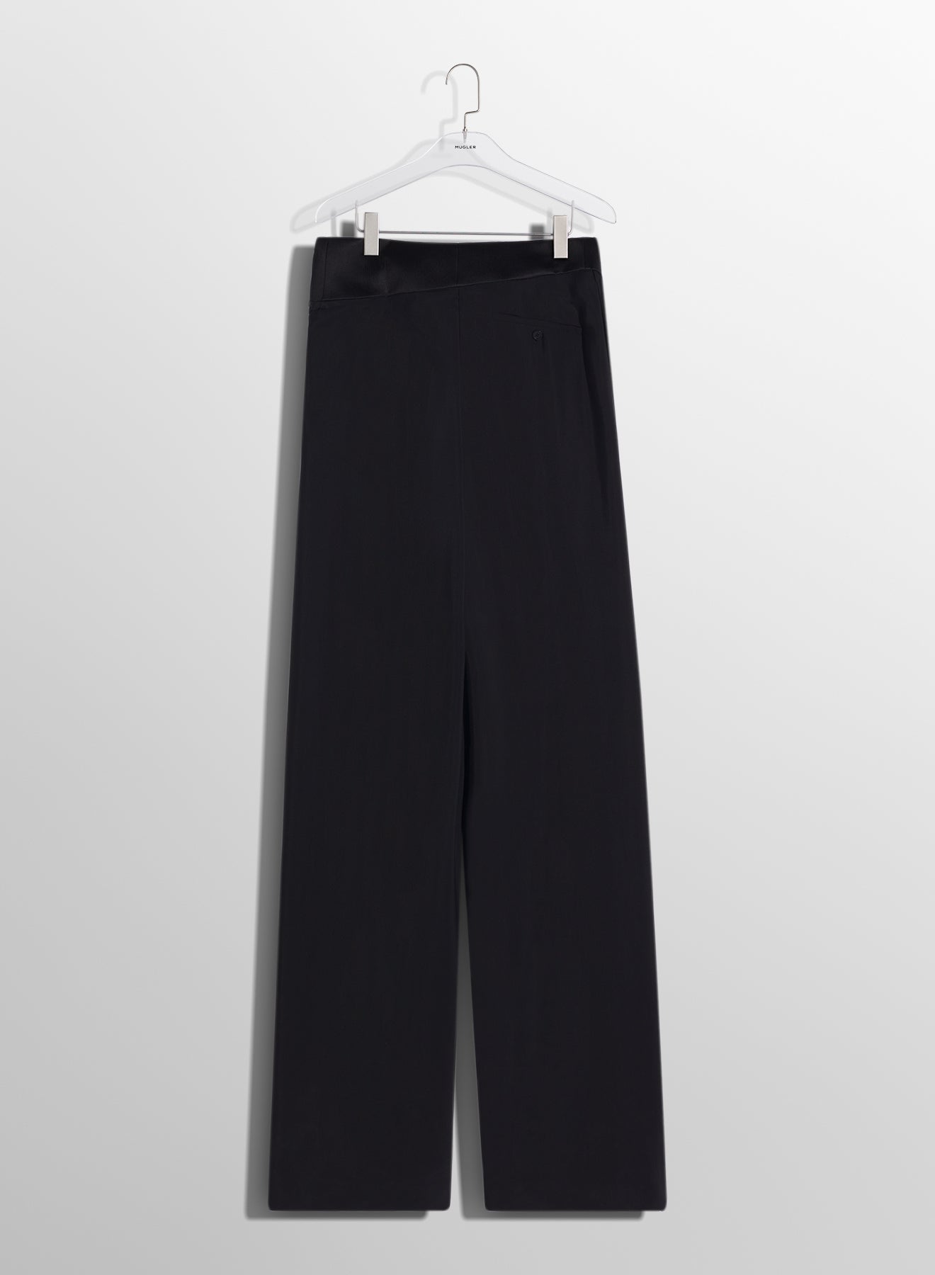 black satin cummerbund trousers