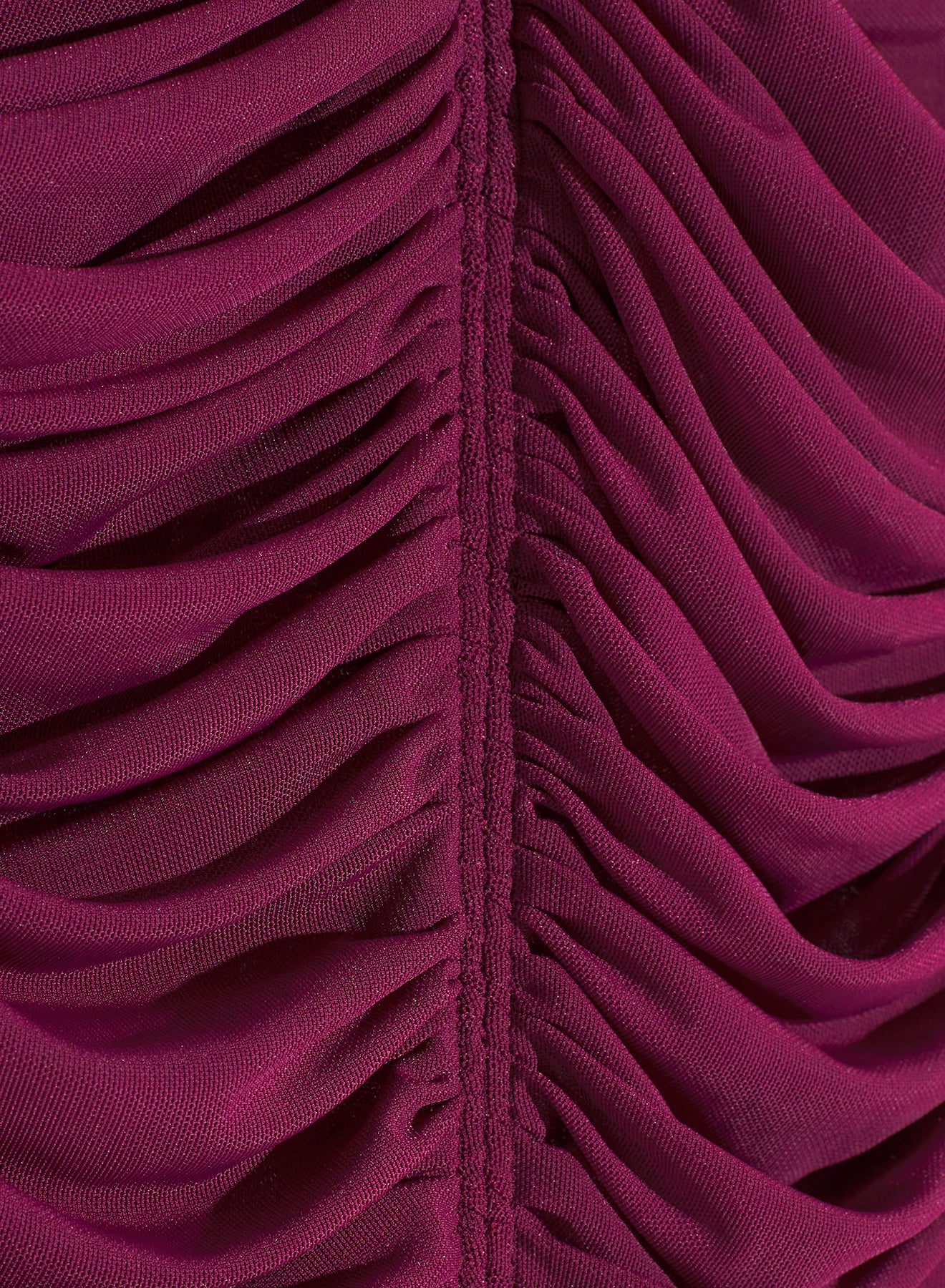 burgundy ruched gown