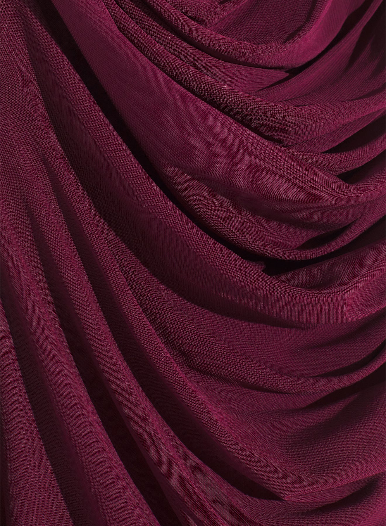 burgundy sheer ruched dress