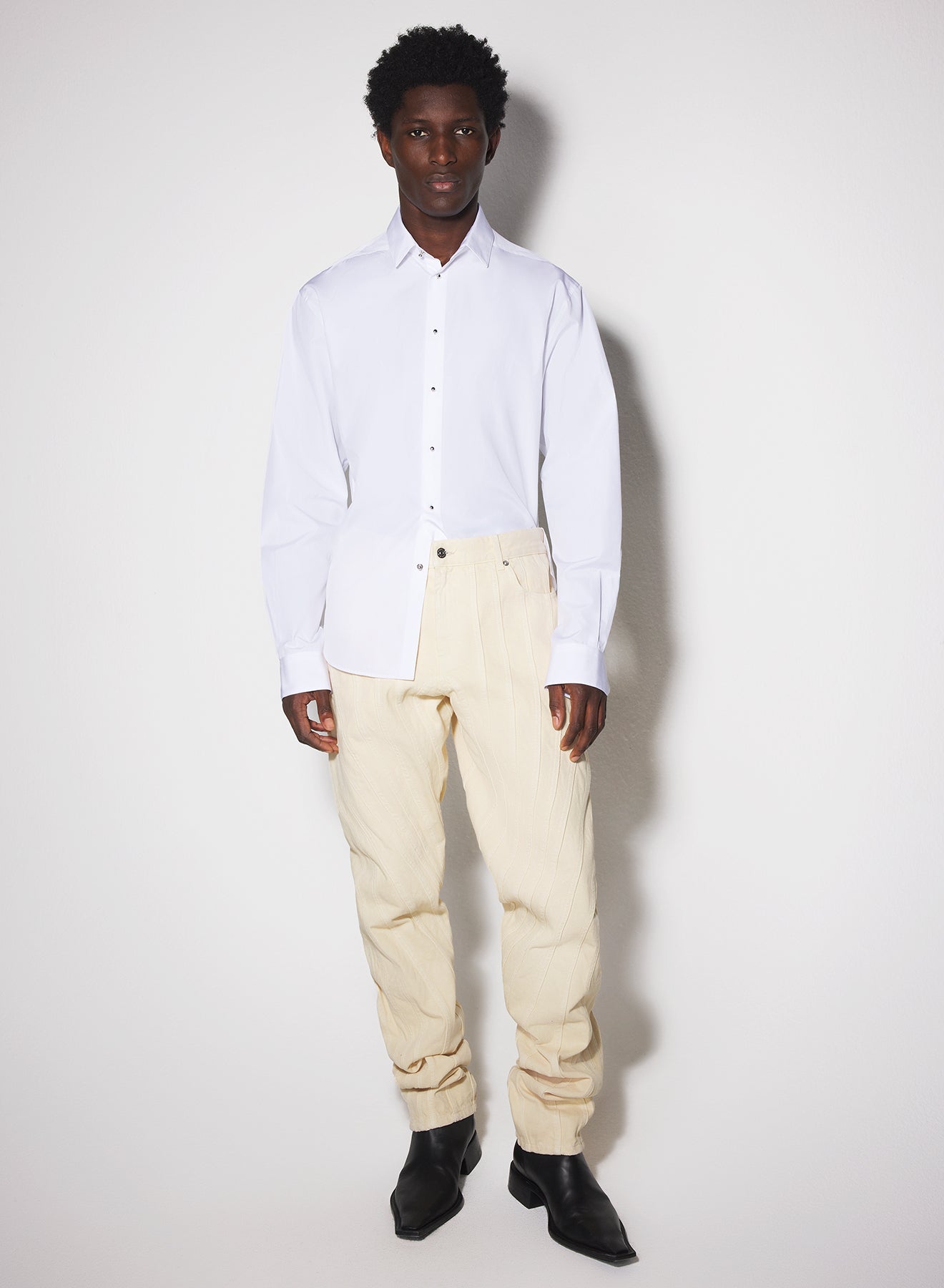 white poplin shirt