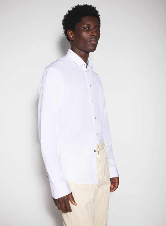 white poplin shirt