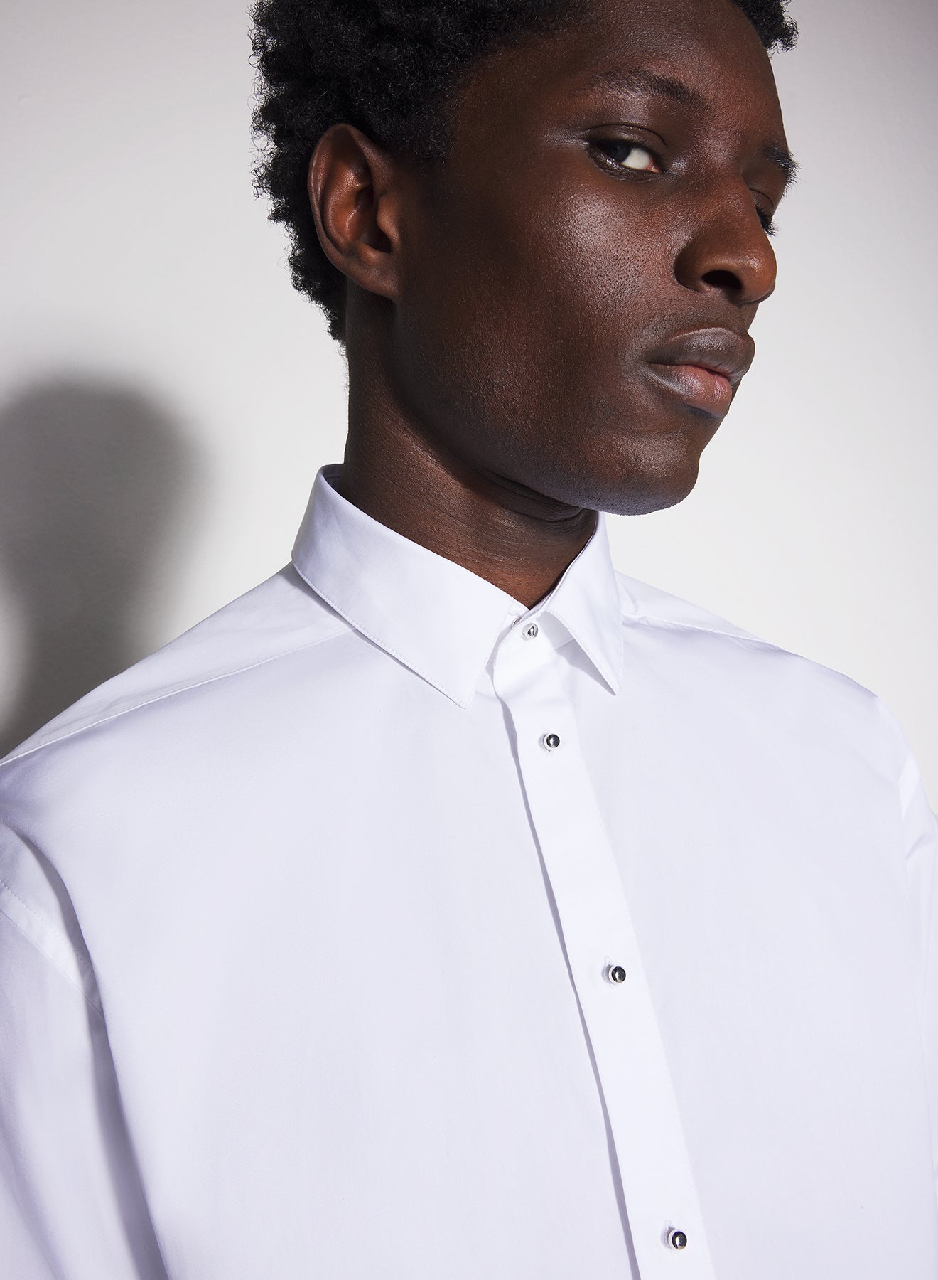 white poplin shirt