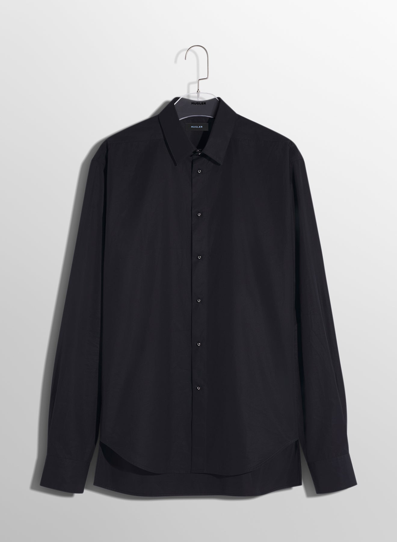 black poplin shirt