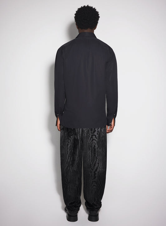 black poplin shirt