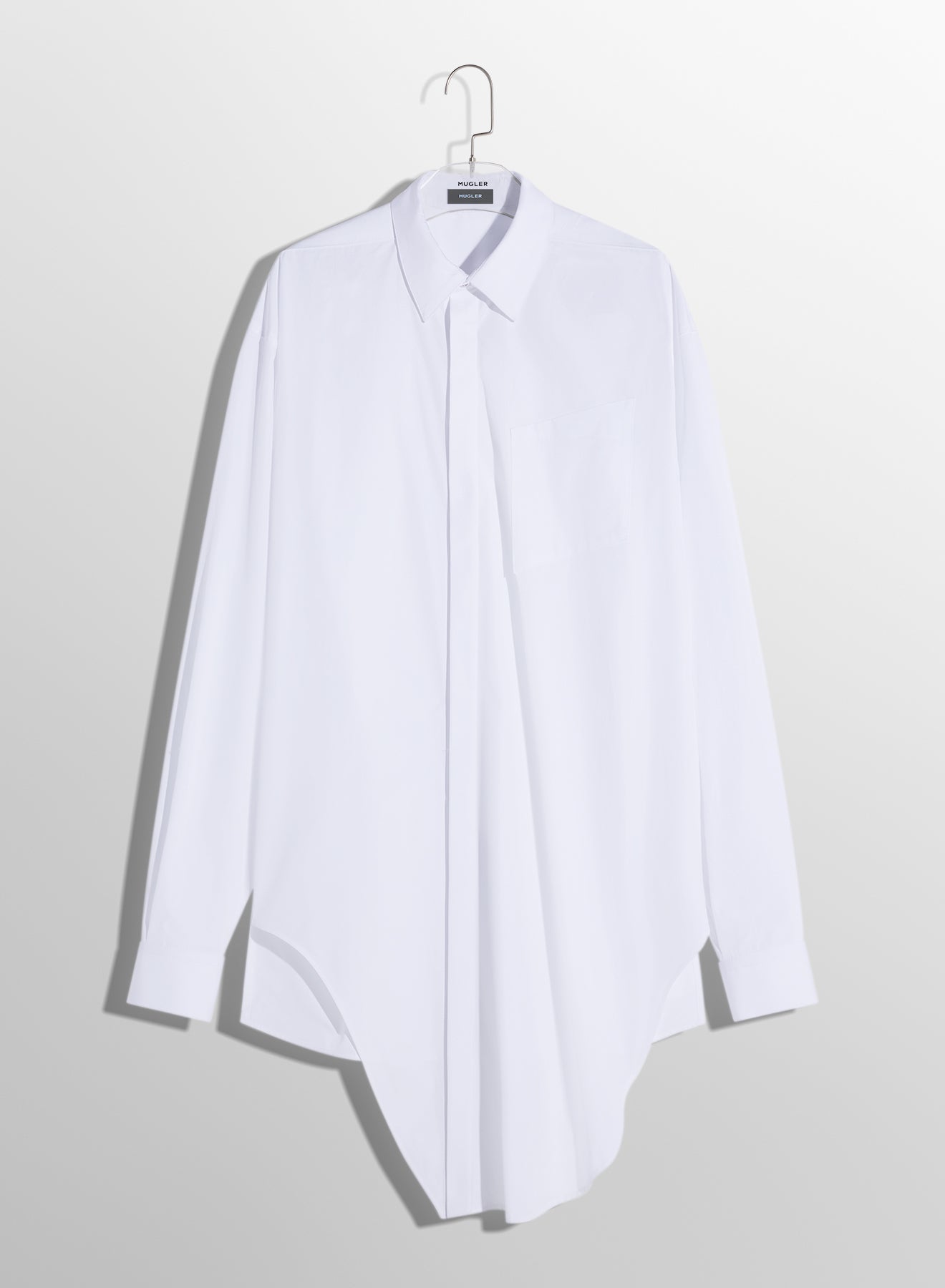 white knotted poplin shirt