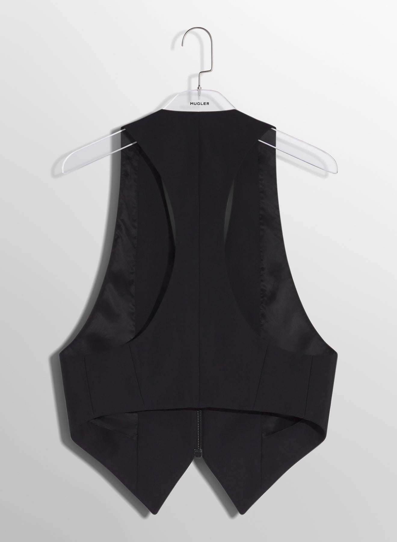 black tailored vest